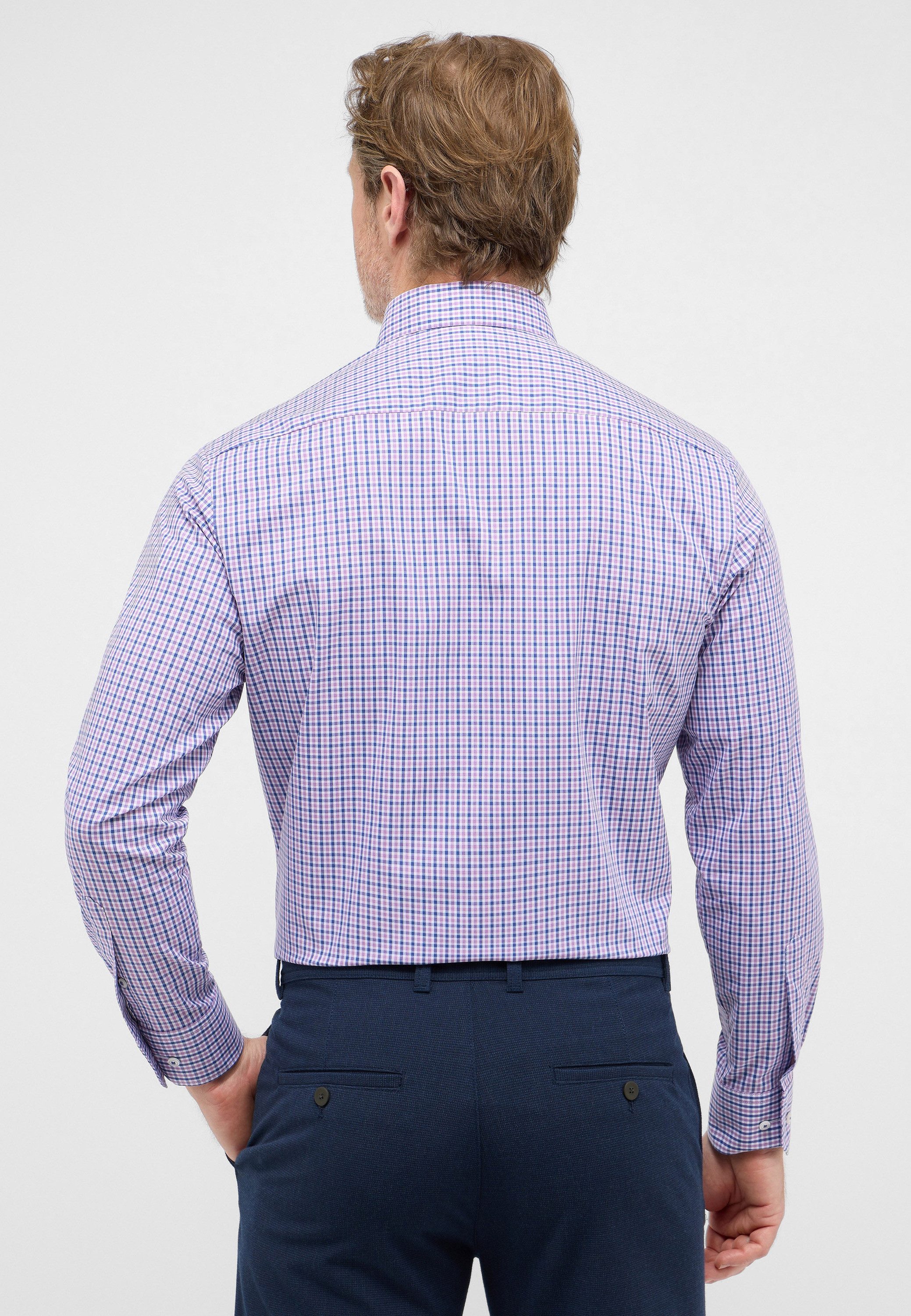 Eterna Overhemd met lange mouwen MODERN FIT NON IRON (strijkvrij)