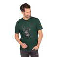 trigema t-shirt met hertenmotief groen