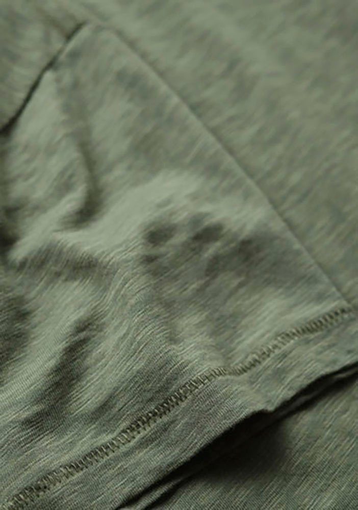 Superdry Shirt met V-hals STUDIOS SLUB EMB VEE TEE gestructureerd t-shirt met v-hals en borduursel
