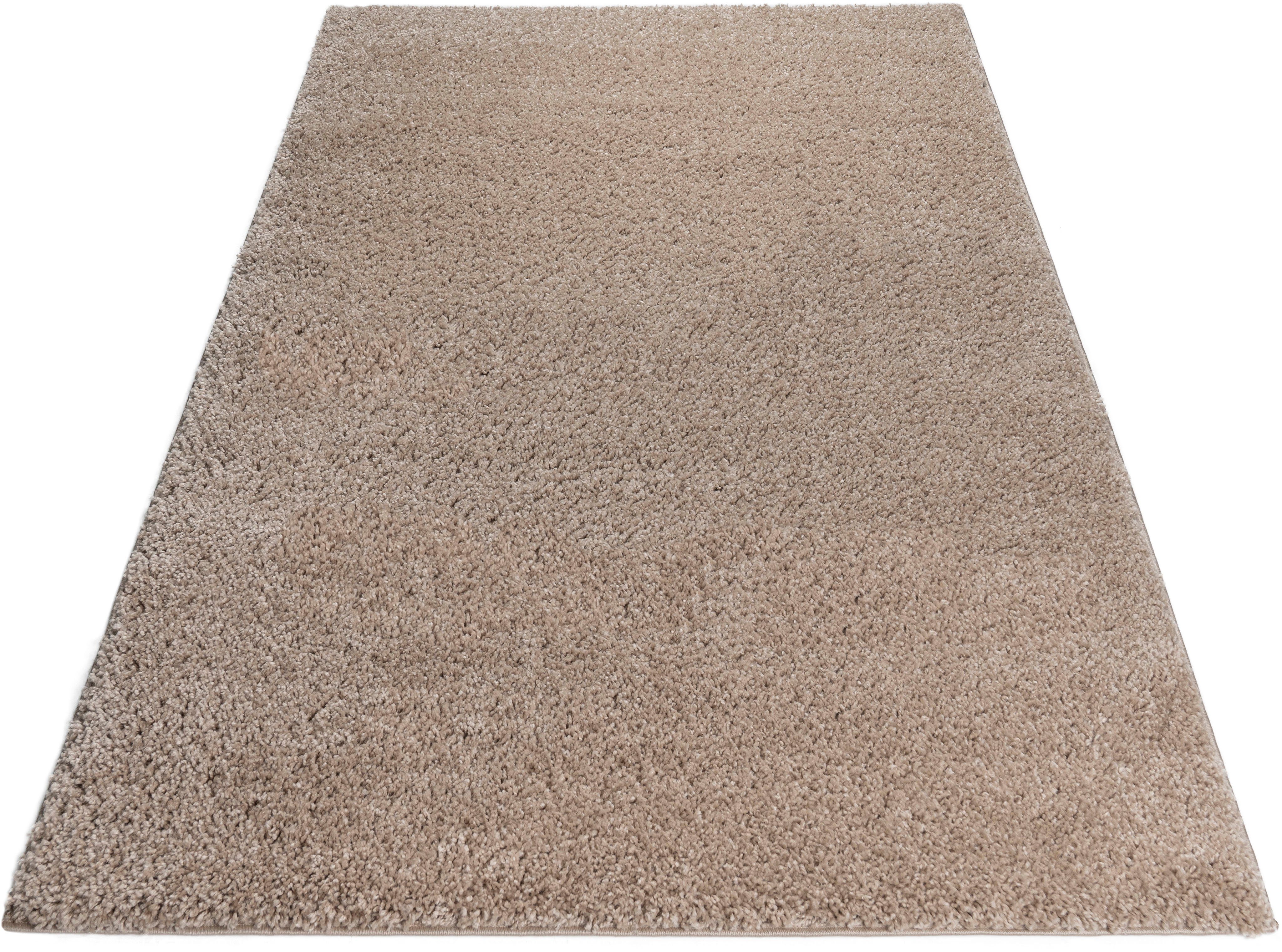 my home Hoogpolig vloerkleed Shaggy 30 Tapijt, uni kleuren, bijzonder zacht en knuffelig, klantenfavoriet
