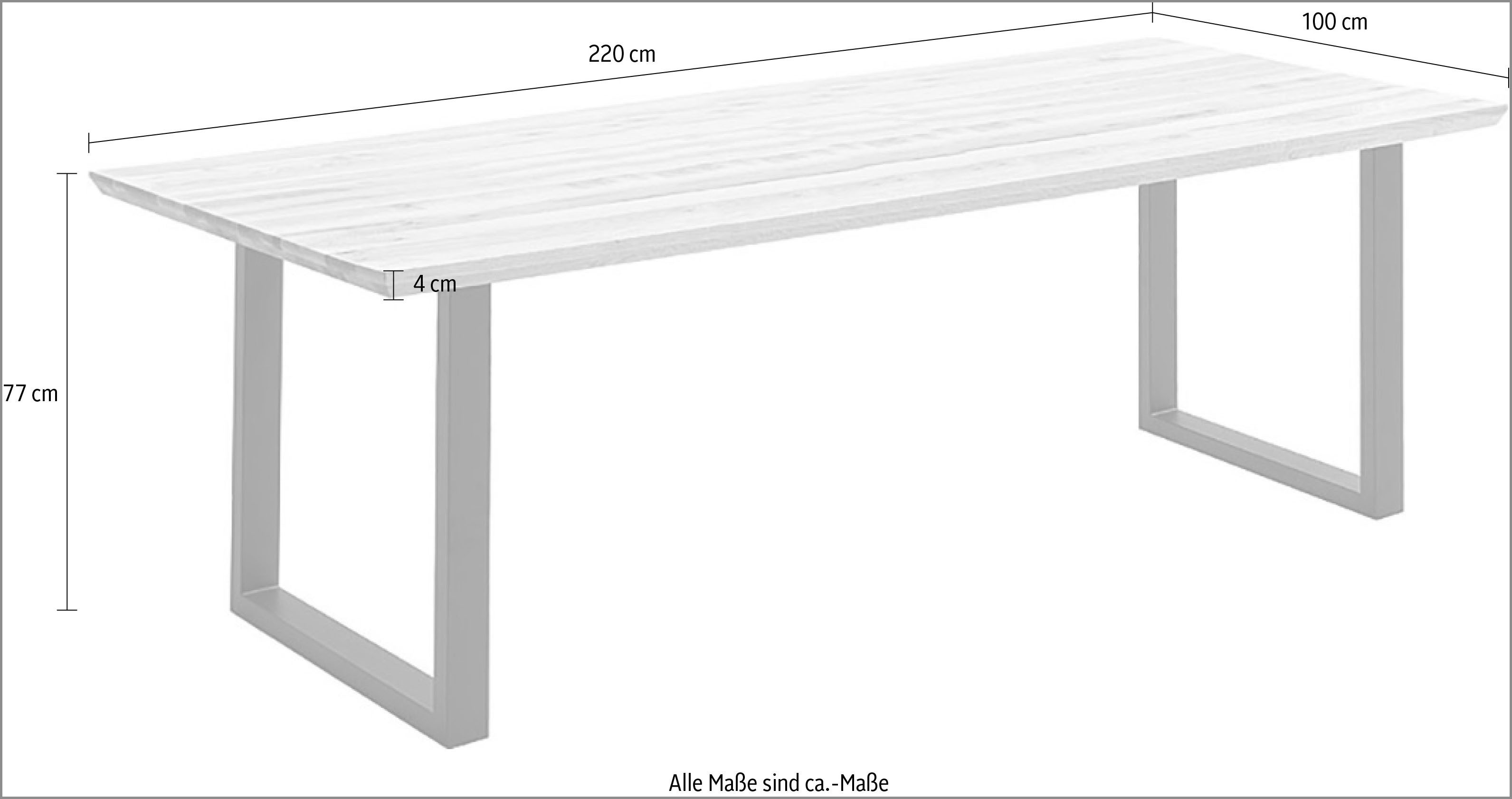 MCA living Eettafel Palais eettafel doorlopende lat verdubbeld (1 stuk)