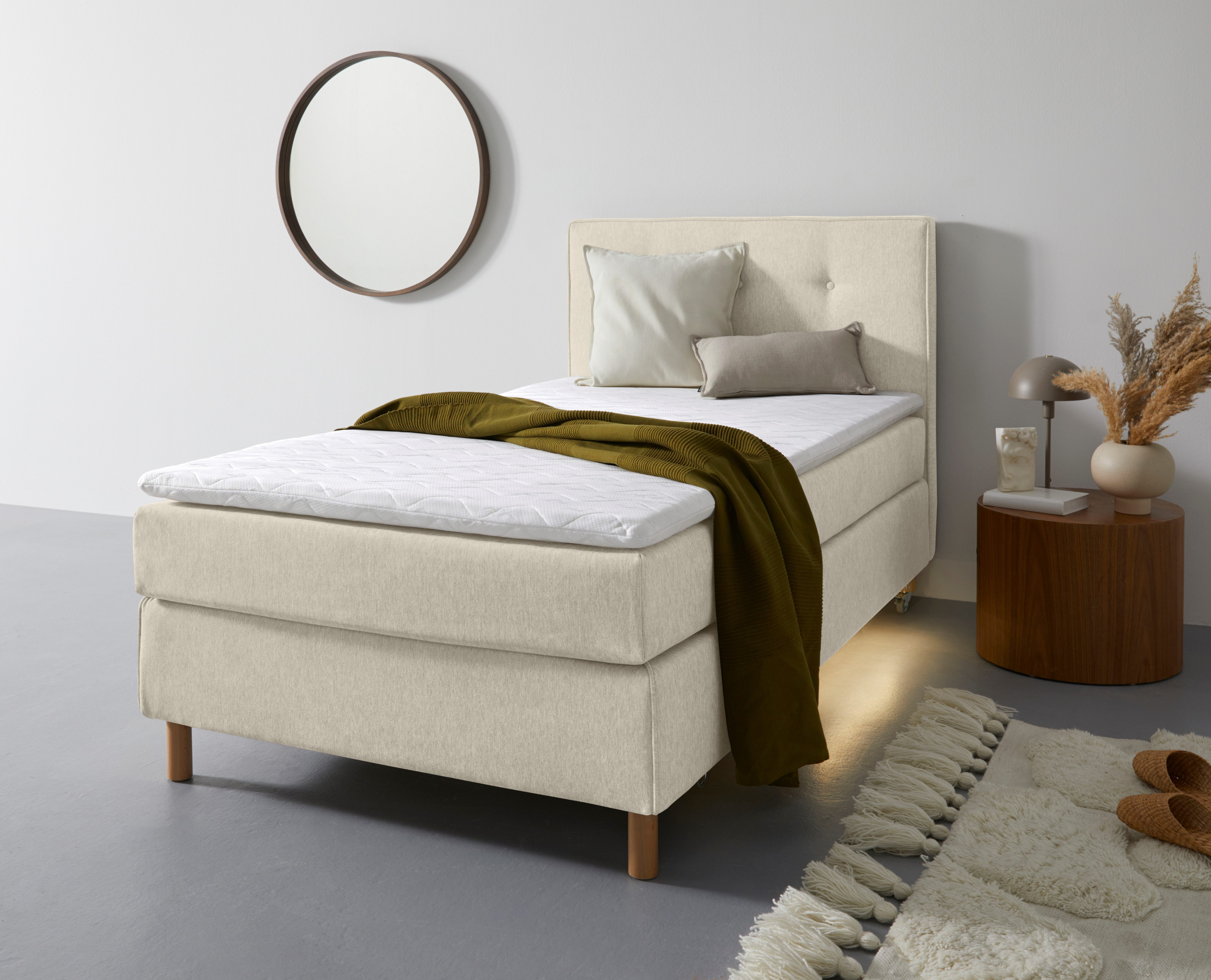Home affaire Boxspring Heimatblick 100x200cm naar wens uitbreidbaar naar dubbel- en familiebest