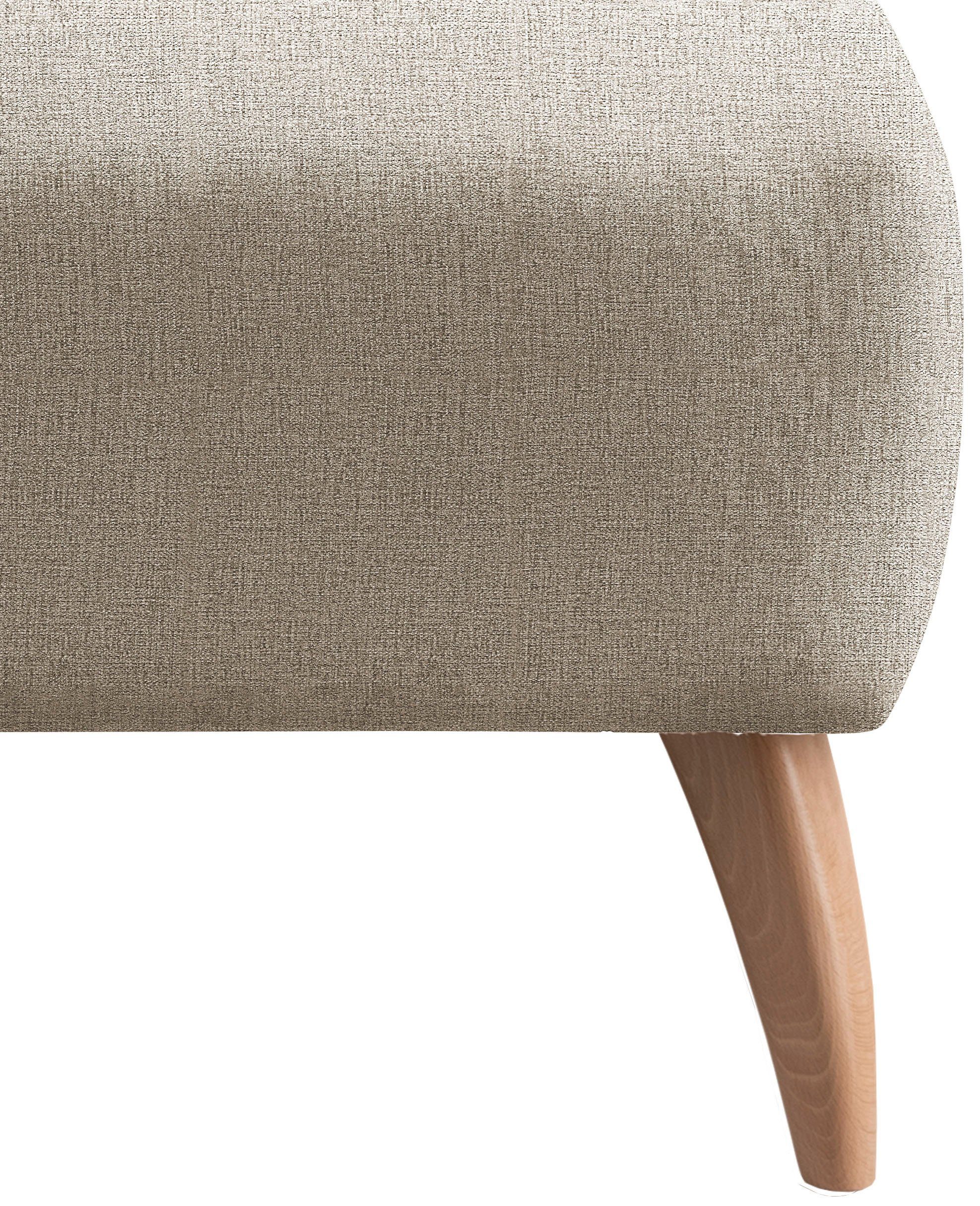 INOSIGN Hocker Colori Kleur houten poten naar keuze, verschillende stoffen, hoogwaardige stof