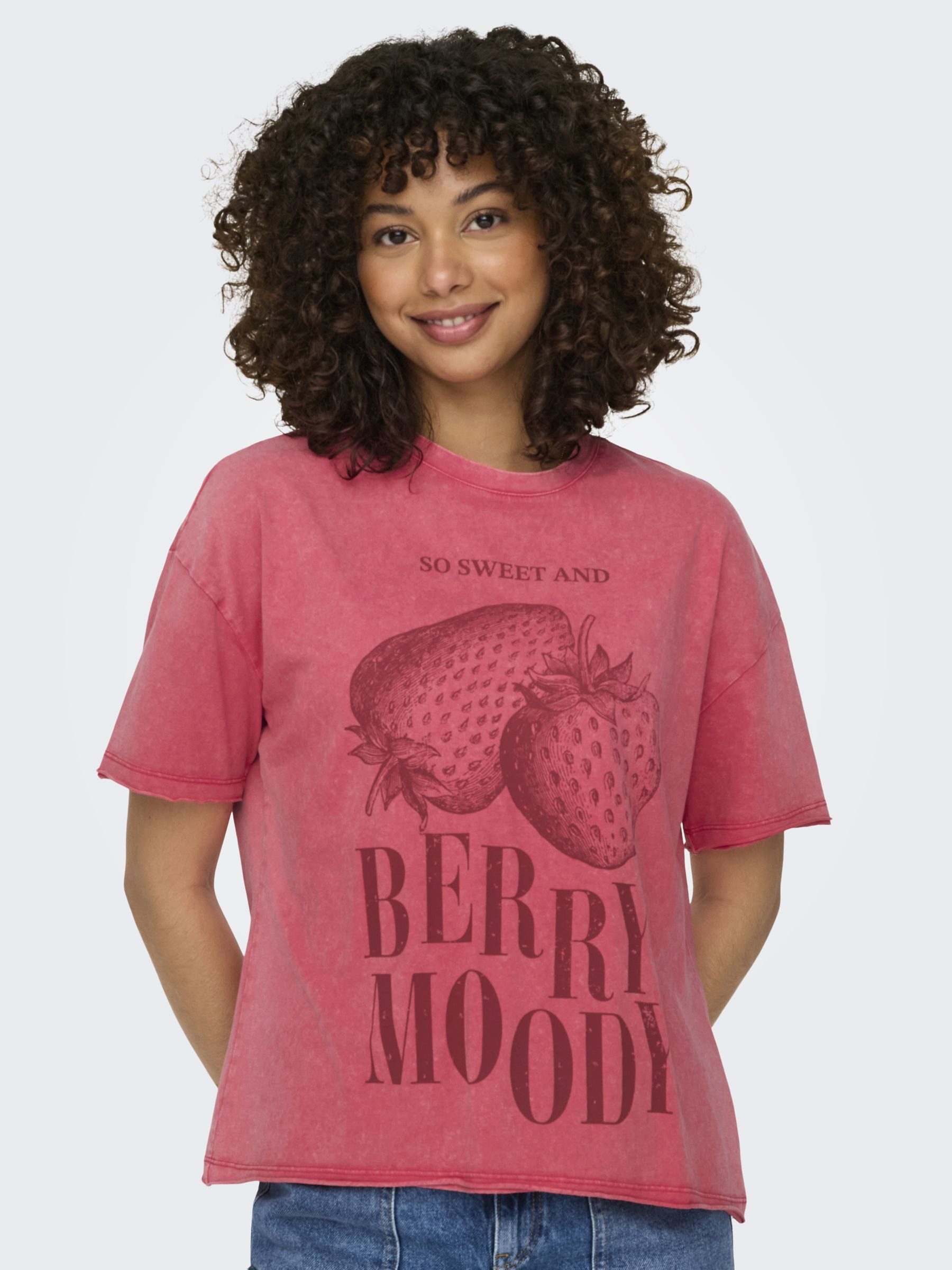 Only Shirt met korte mouwen ONLKINNA S/S FRUIT TOP BOX JRS