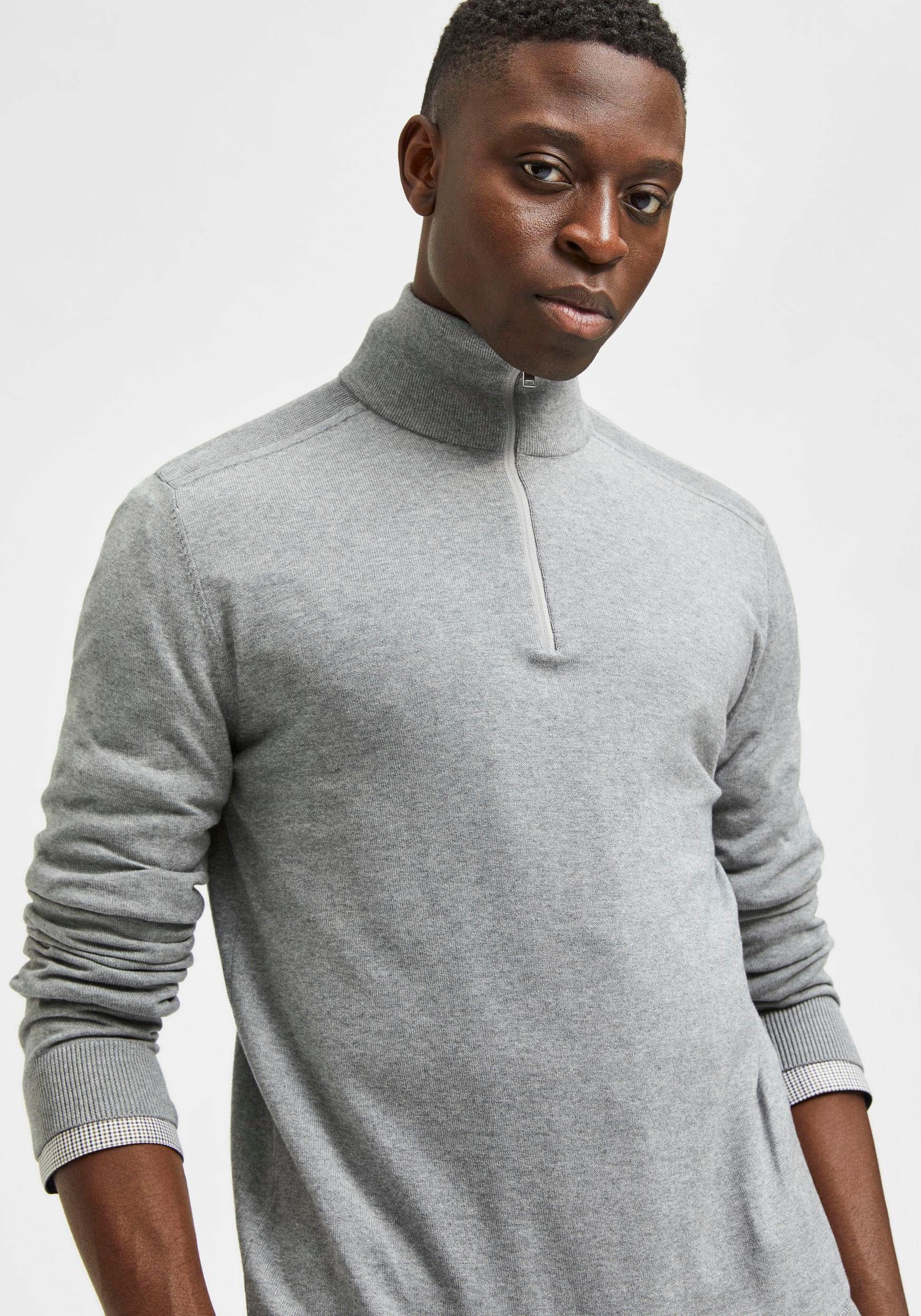 SELECTED HOMME Schipperstrui SLHBERG HALF ZIP CARDIGAN NOOS