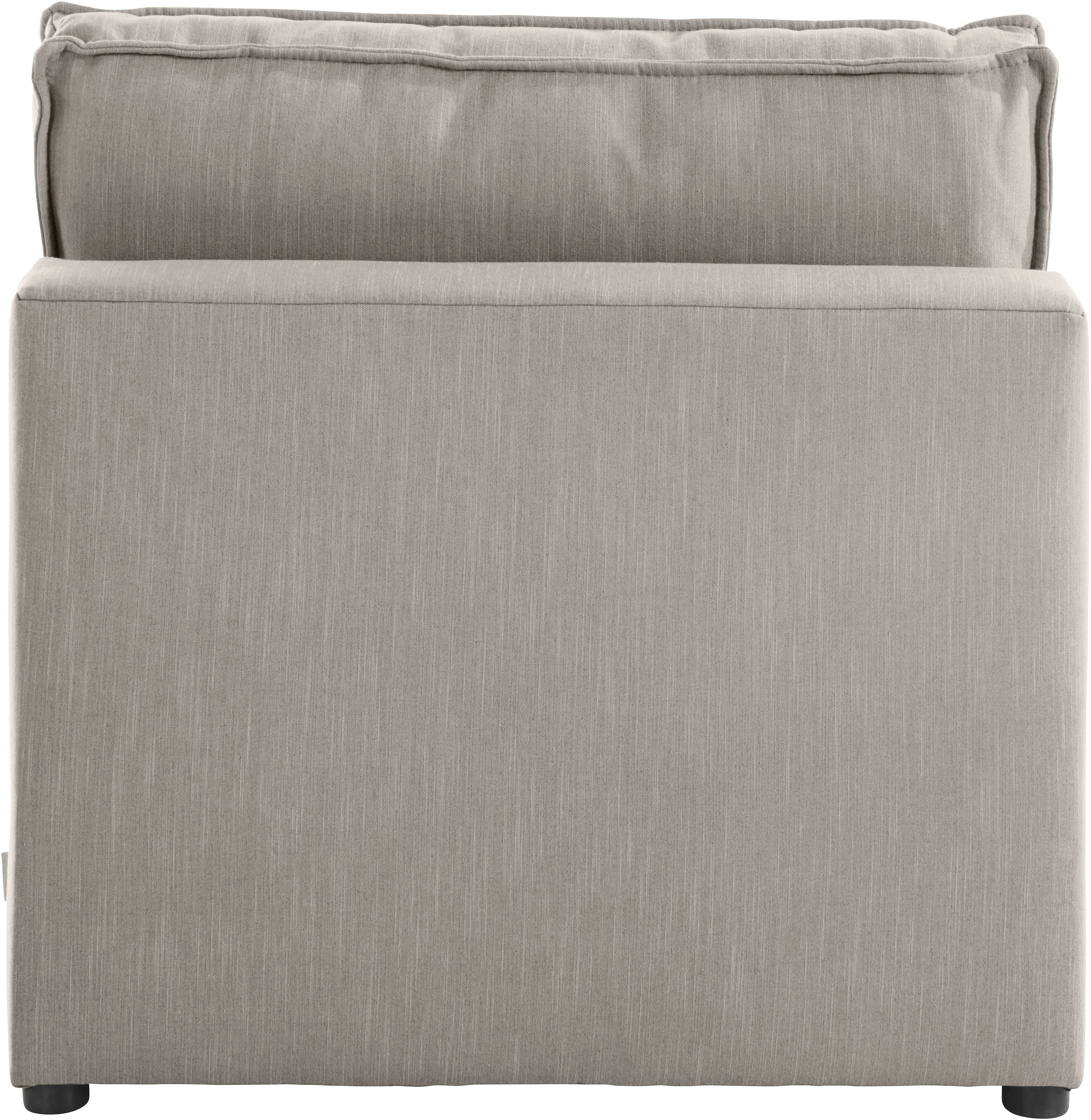 RAUM.ID Bank-middenelement Florid als deel van een modulaire bank, stevig zitcomfort, ook in cord