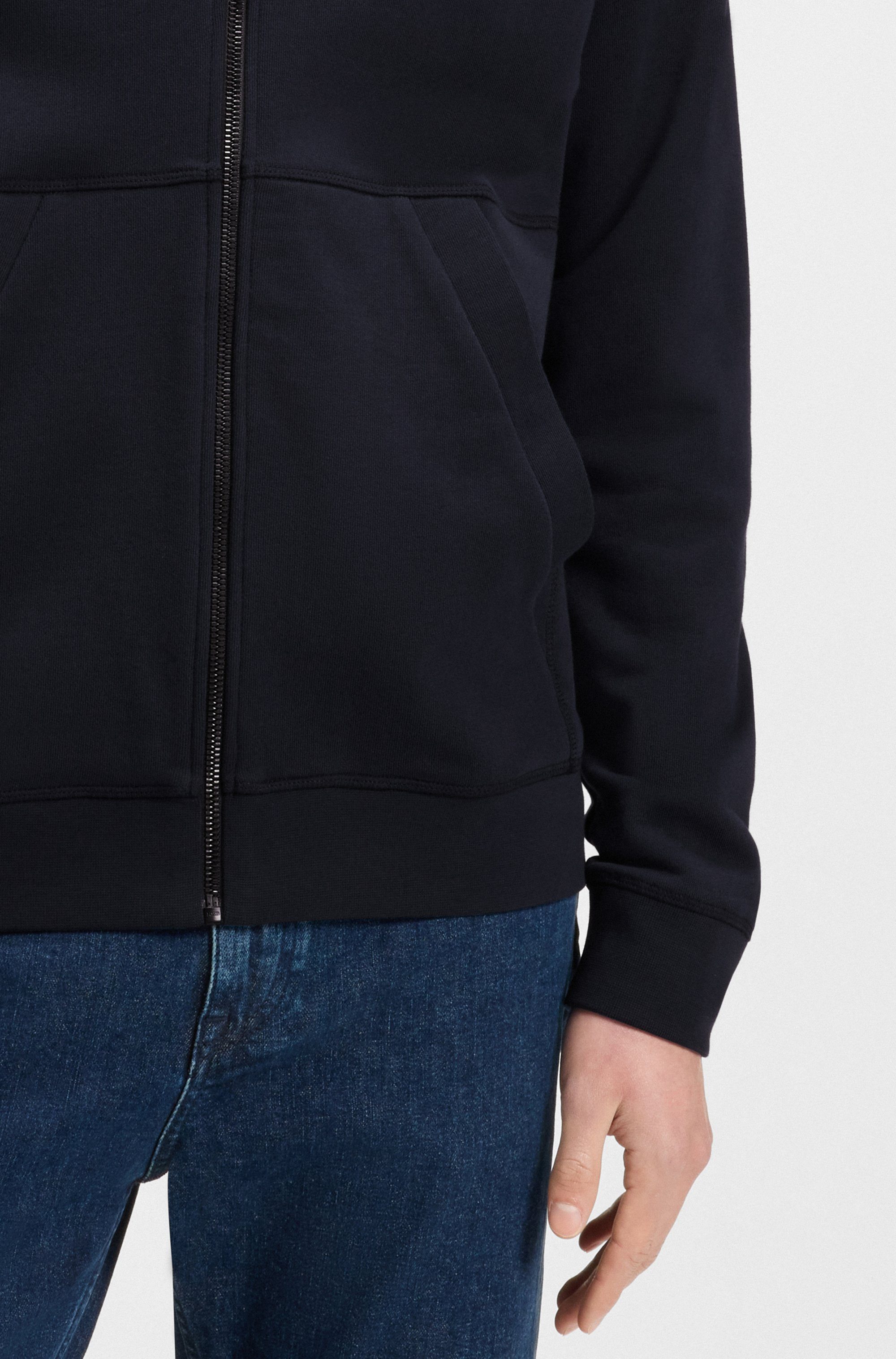 Boss Orange Capuchonsweatvest Zetalky met kangoeroezak