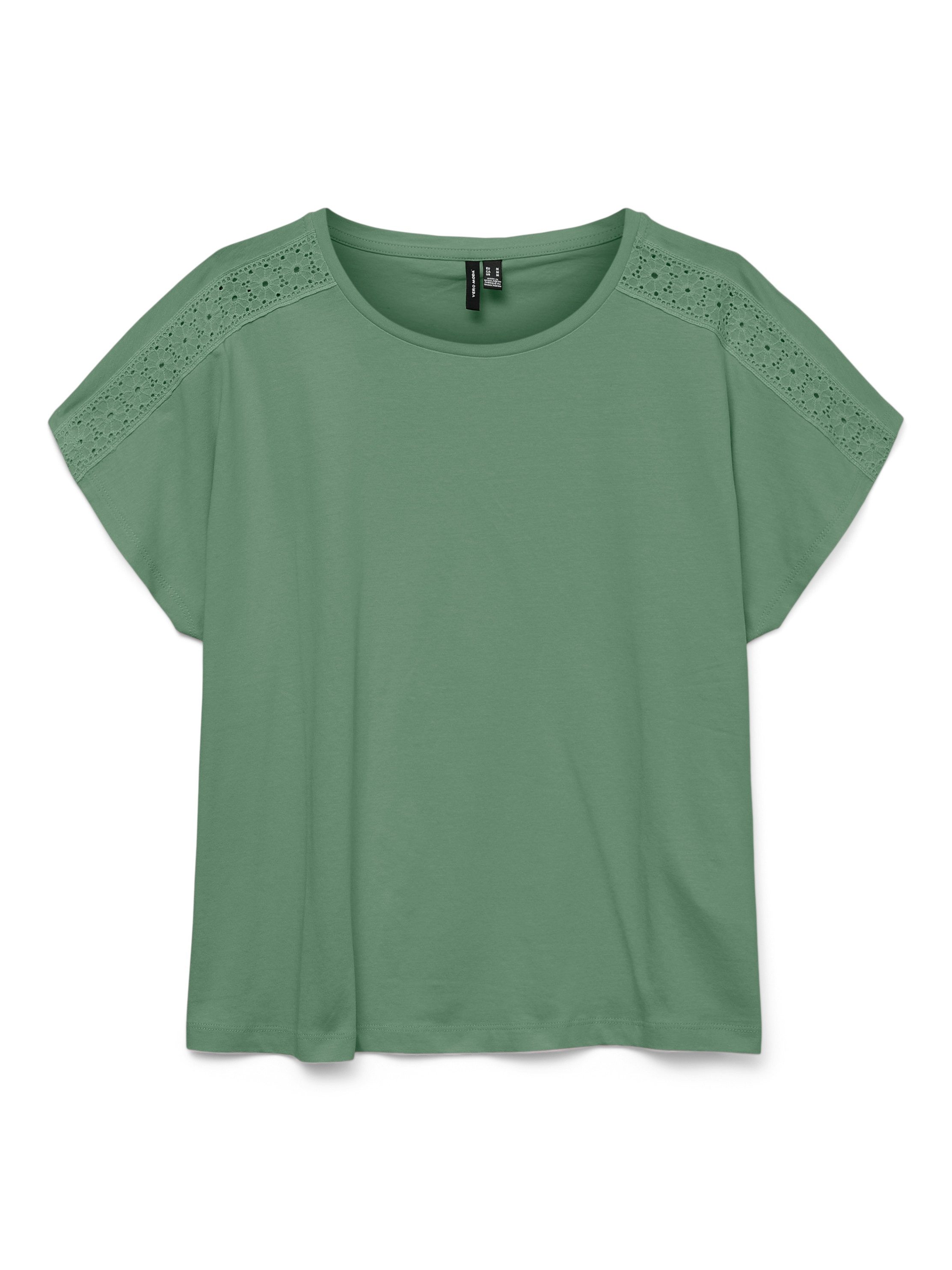 Vero Moda Shirt met korte mouwen VMEMMY SS LACE TAPE TOP JRS GA NOOS
