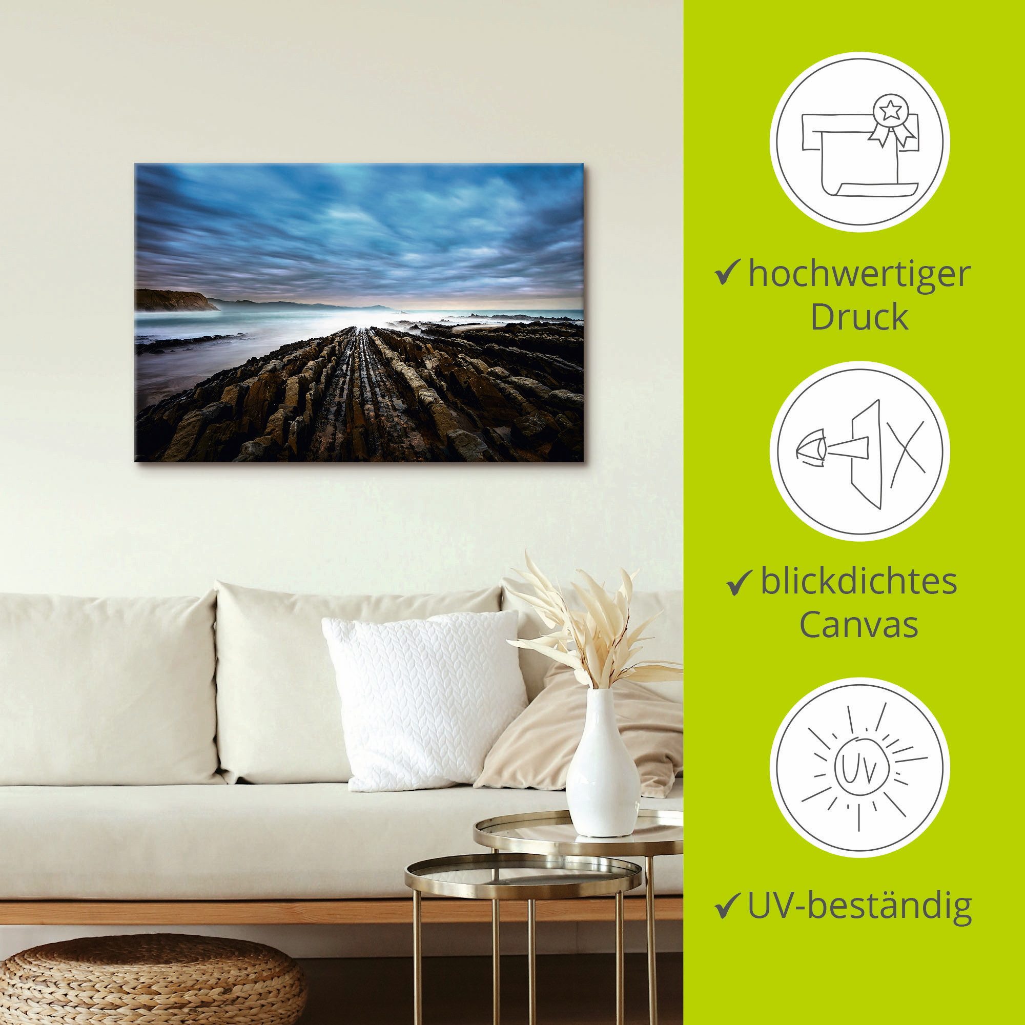 Artland Artprint op linnen Natuur in het noorden van Spanje