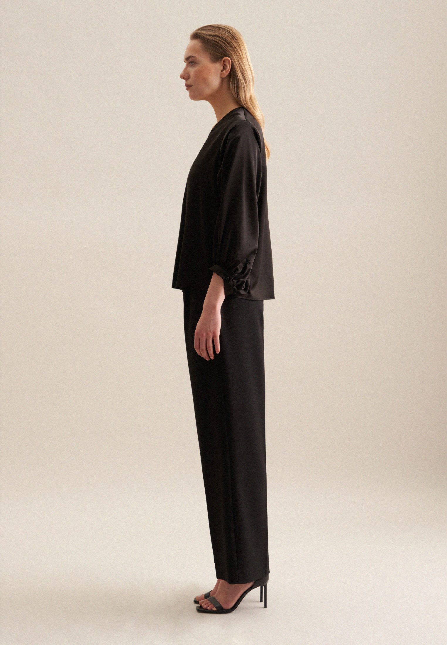 seidensticker Klassieke blouse Zwarte roos