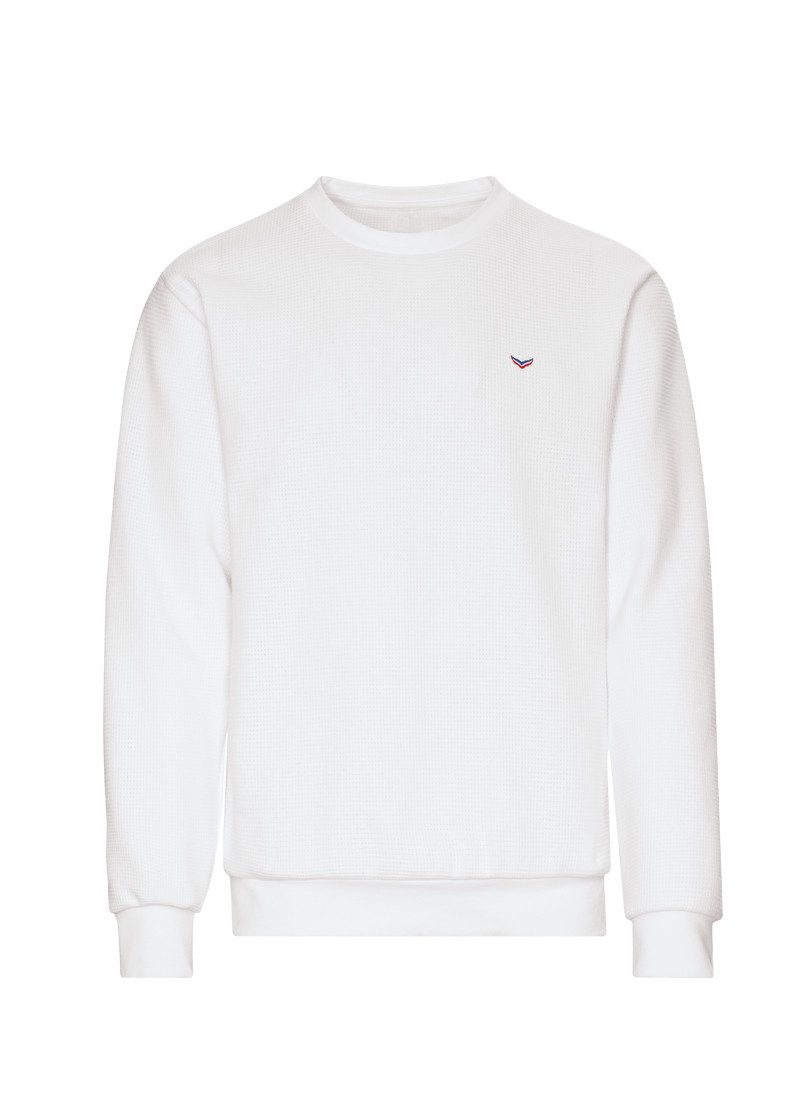 Trigema Sweatshirt TRIGEMA sweatshirt in wafel look