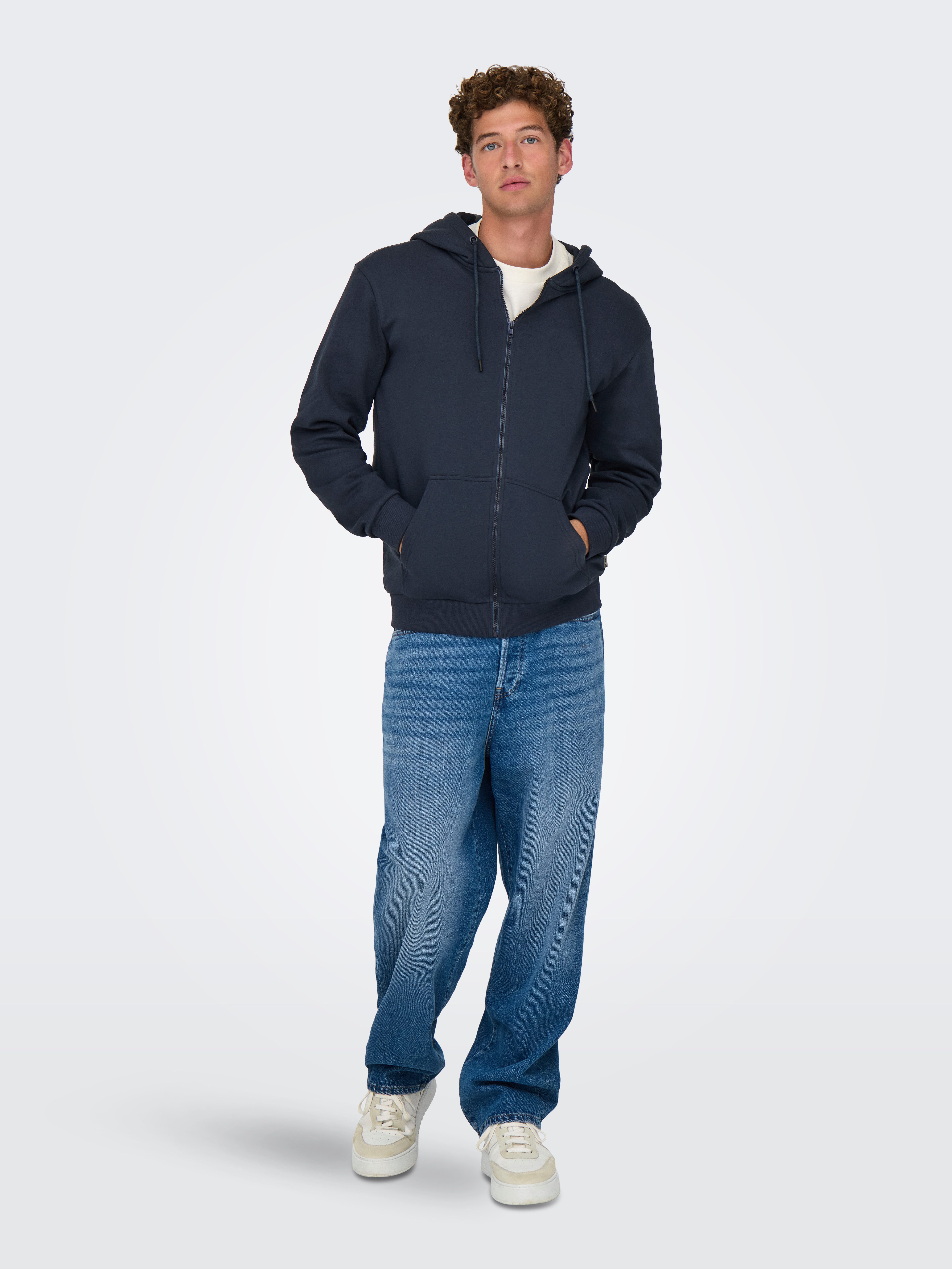 ONLY & SONS Capuchonsweatvest ONSCERES ZIP THR. HOODIE SWEAT NOOS