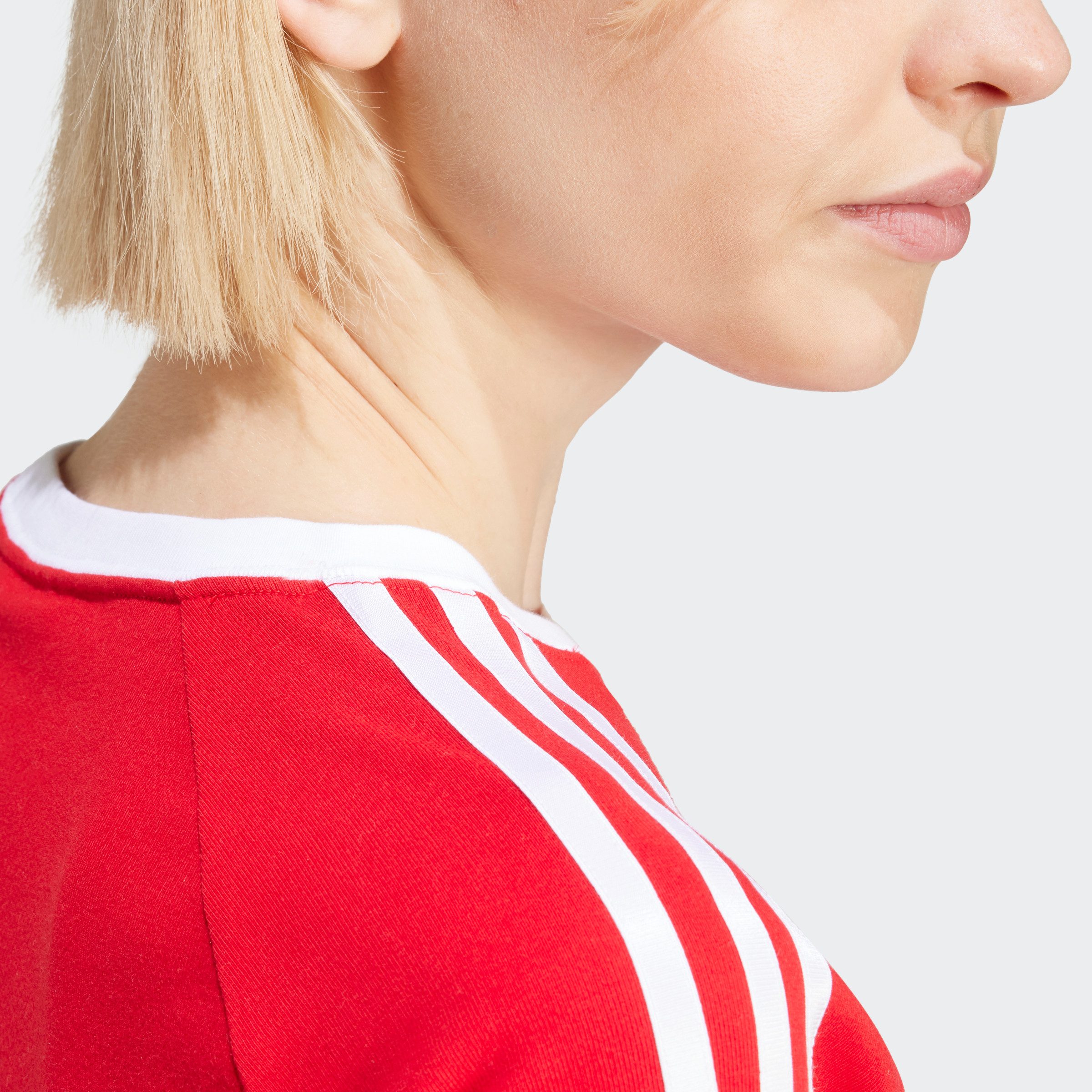 adidas Originals T-shirt 3 S BABY TEE Cropped drie-strepen shirt