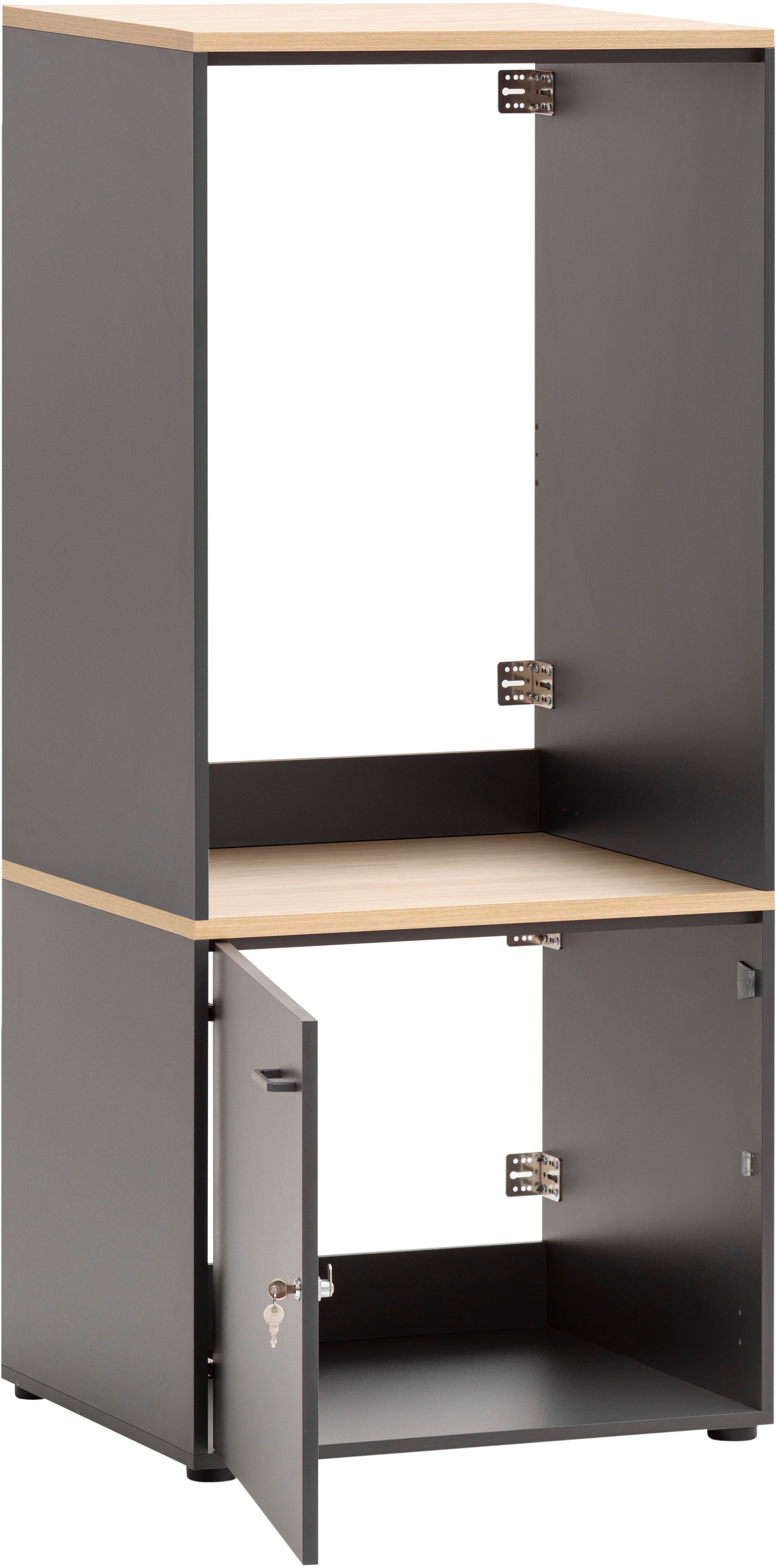Schildmeyer Multifunctionele kastenset SOLEA Breedte 134 cm, stapelbare kasten, metalen beslag, deurvergrendeling