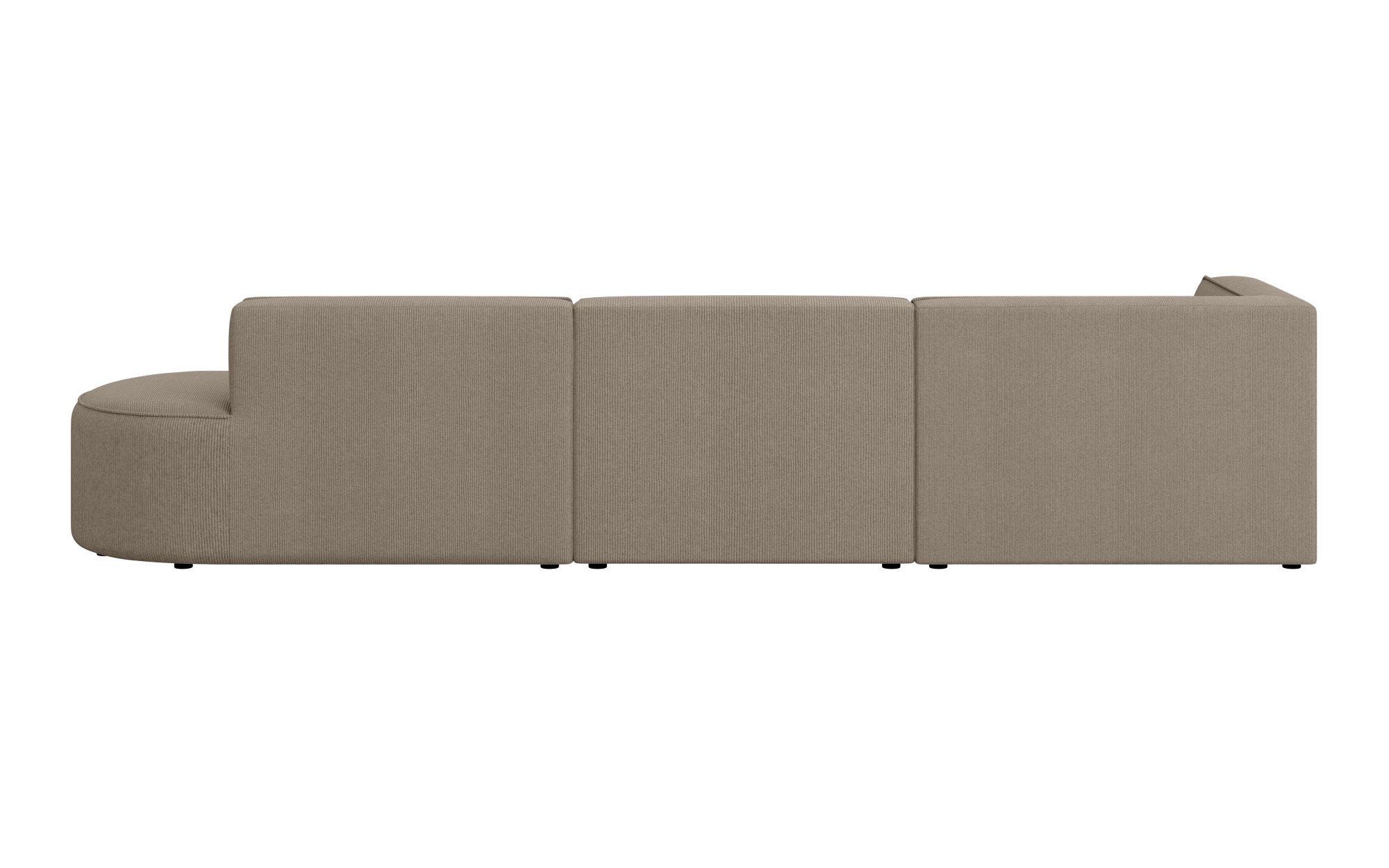 andas Hoekbank EIVIND designerbank met ottomane rechts/links, B/D/H: 343/159/72 cm