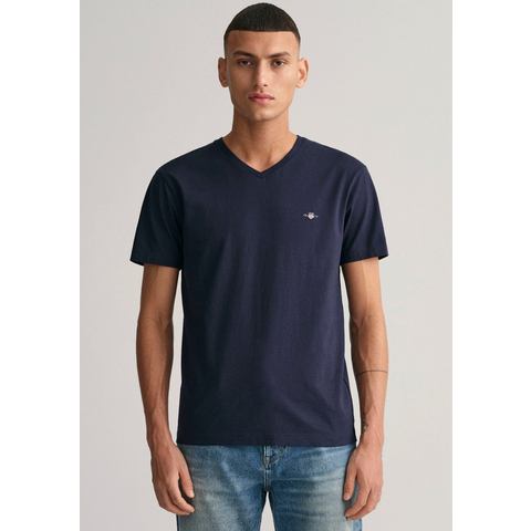 NU 20% KORTING: Gant T-shirt SLIM SHIELD V-NECK T-SHIRT