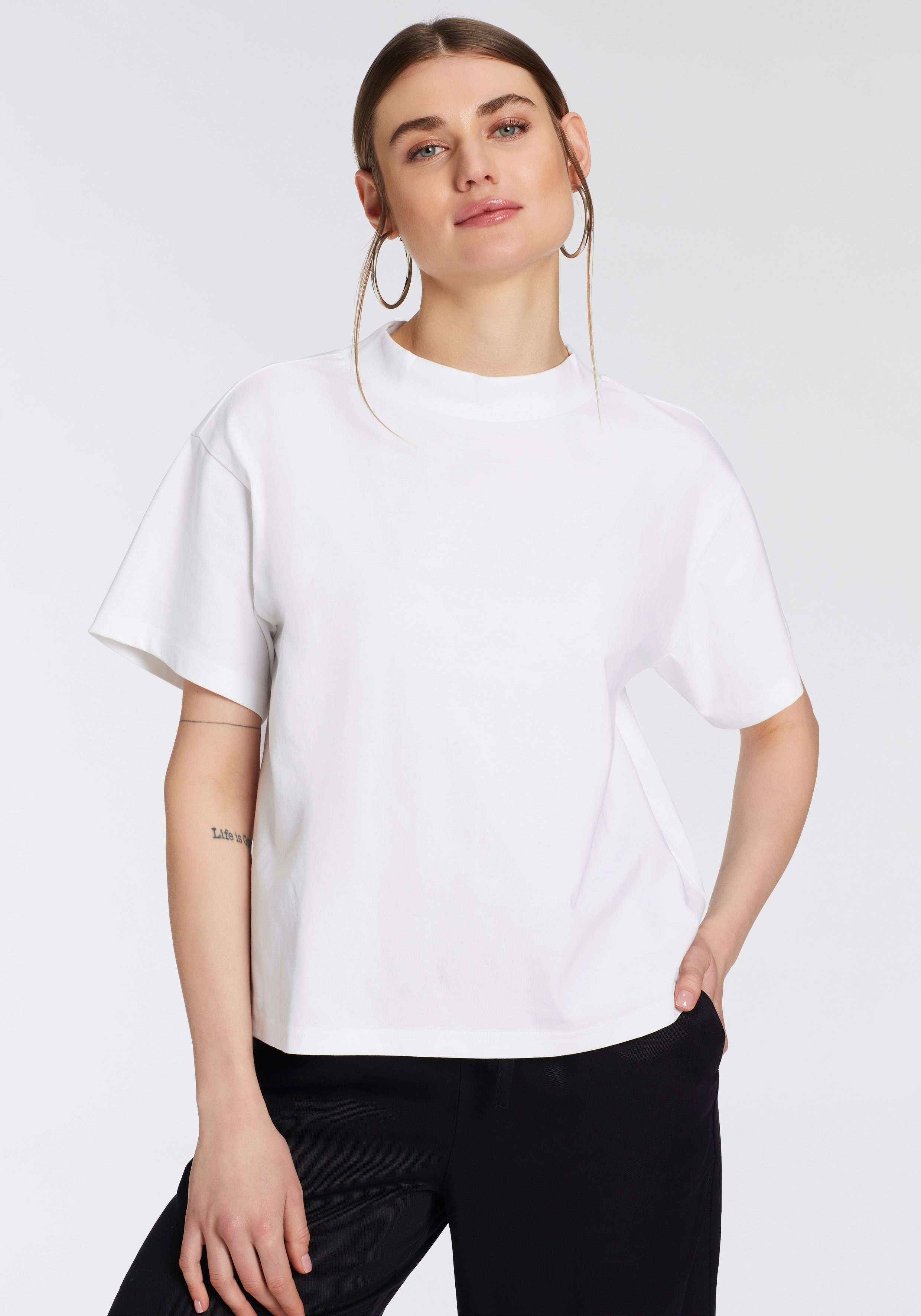 OTTO products T-shirt GOTS-gecertificeerd - CIRCULAR COLLECTIE Korte mouw, basic-stijl, ronde hals,...