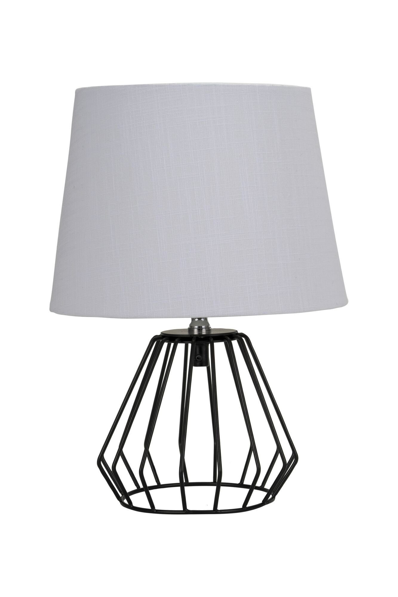 Pauleen Tafellamp Shiny Diamond max. 20W lichtgrijs/zwart, stof/metaal