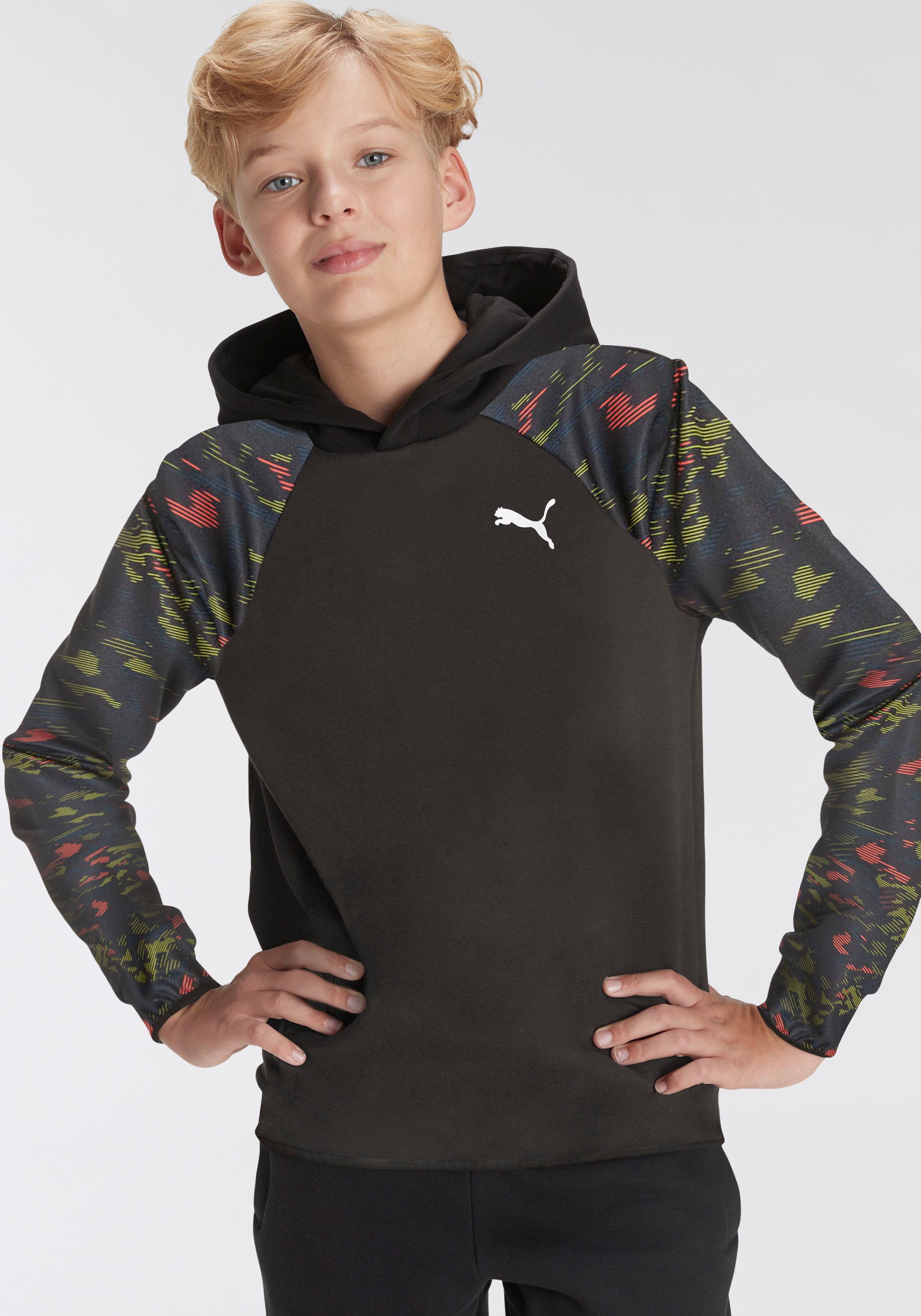 PUMA Trainingsshirt ACTIVE SPORTS POLY HOODIE B jongens shirts maat 164 zwart