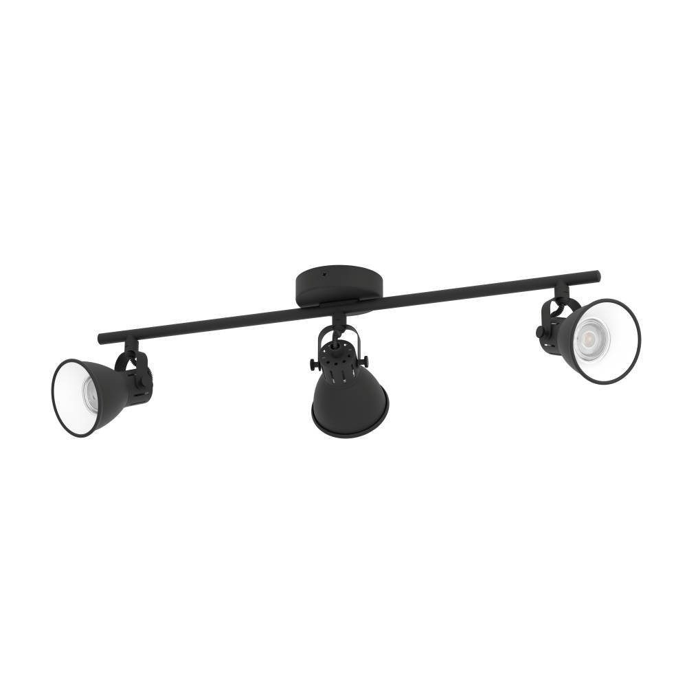 EGLO Ledplafondspots SERAS 2 plafondlamp, woonkamerlamp, spot, zwart, metaal, GU10