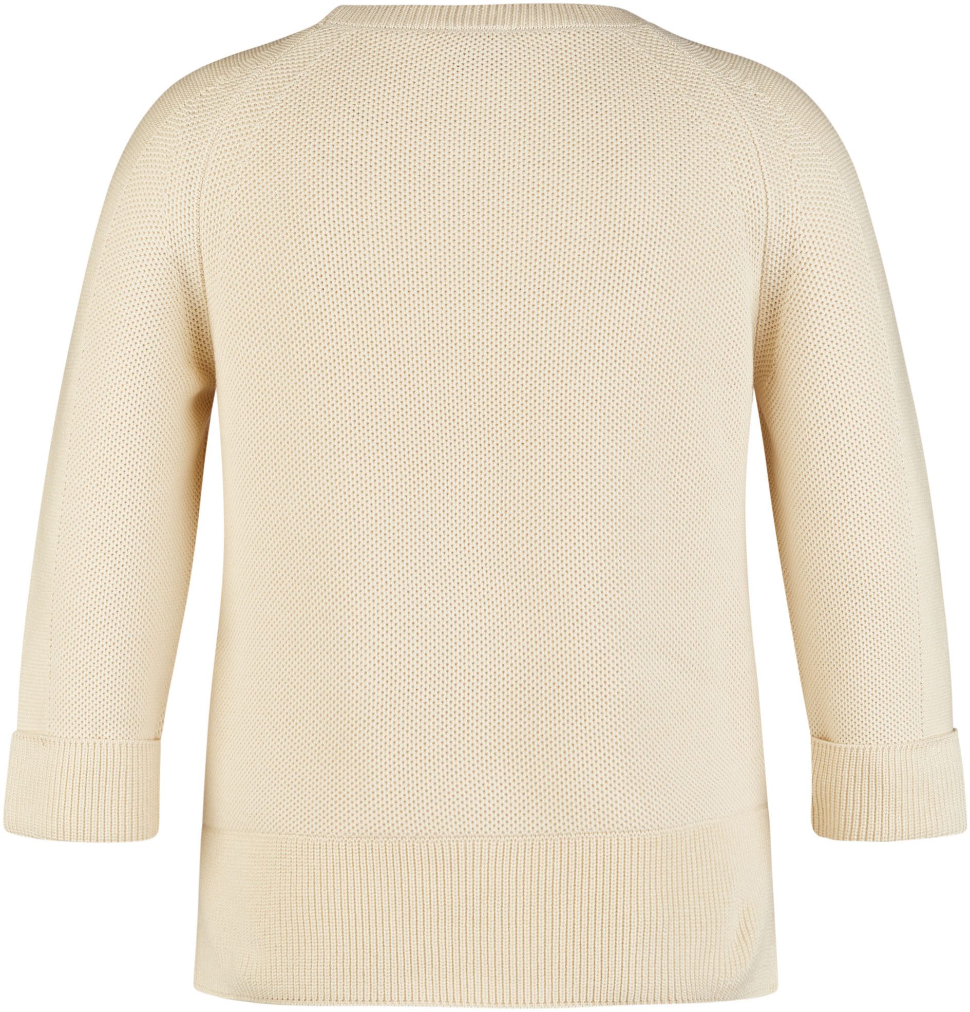 Rabe Trui met 3/4 mouwen in tricot-look