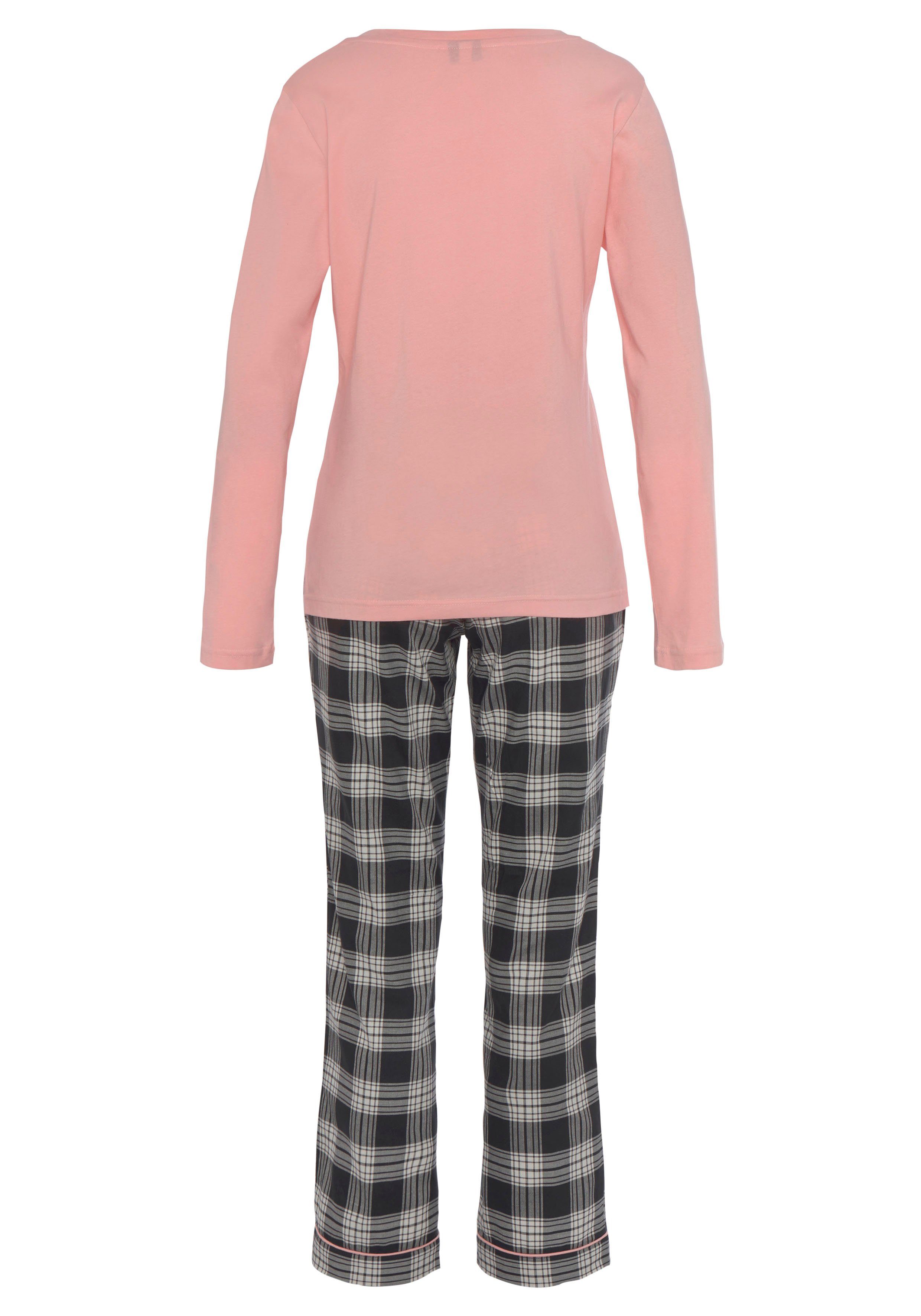 H.I.S Pyjama met geruite pyjamabroek (2-delig, 1 stuk)