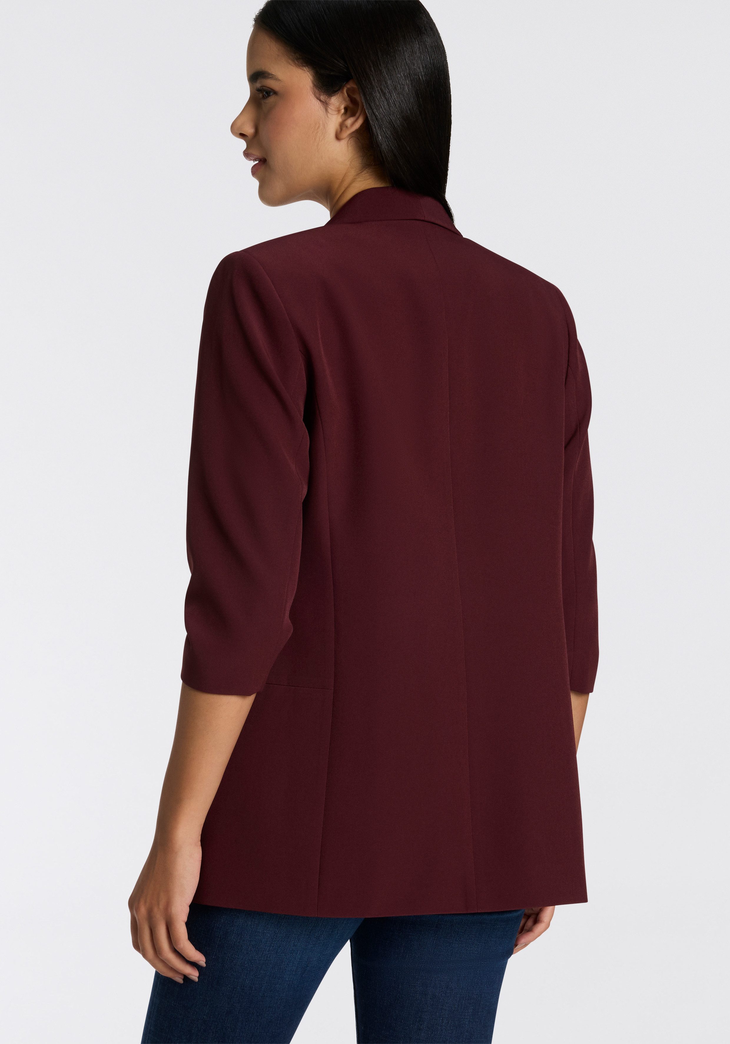 Only Korte blazer ONLELLA – Vrouwelijke blazer met 3/4 mouwen en ruches