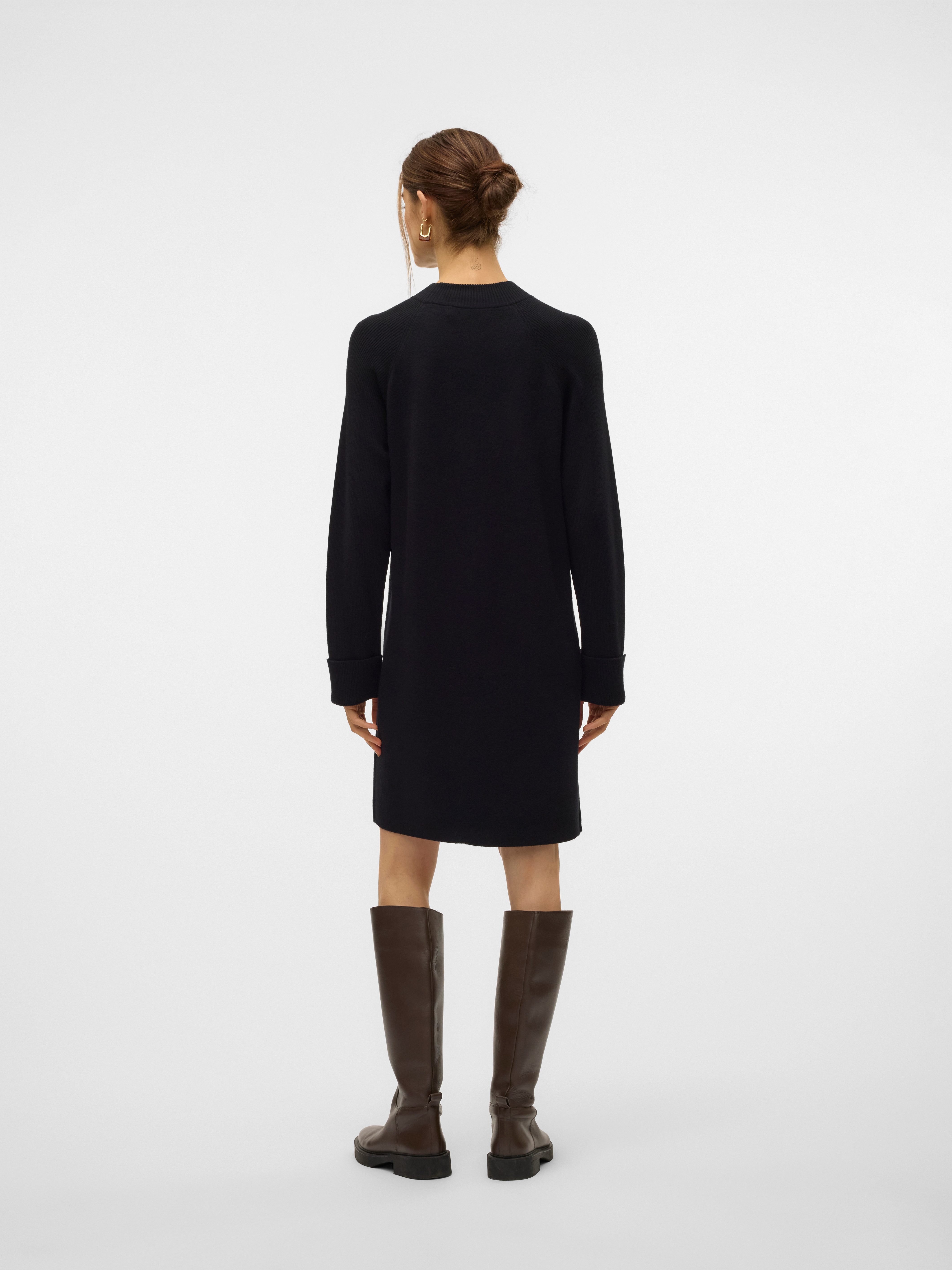 Vero Moda Gebreide jurk VMGOLD MIX LS HIGHNECK ABK DRESS GA