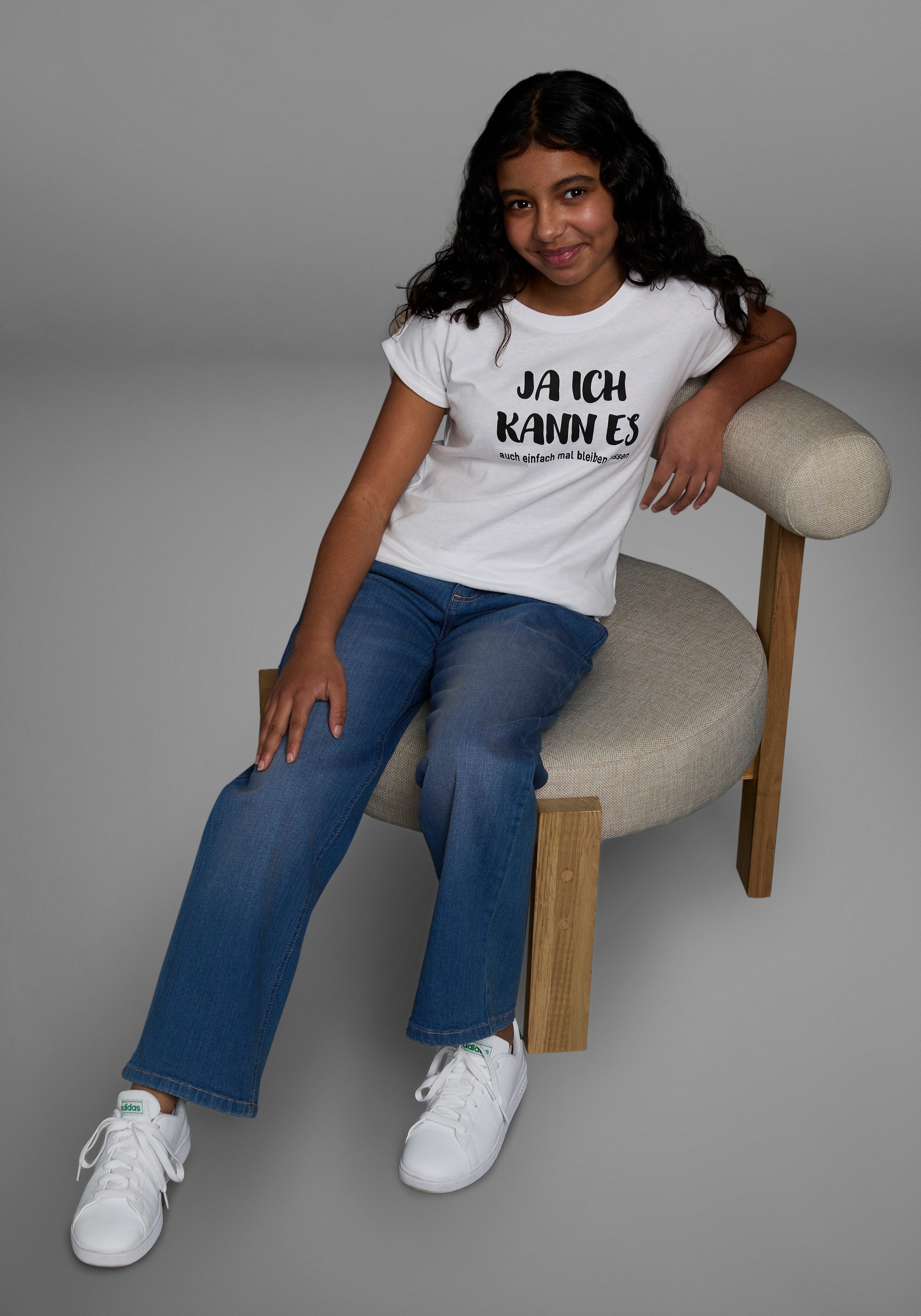 KIDSWORLD T-shirt Ja ik kan het ... Korte mouwen, comfortabele pasvorm, met coole statements