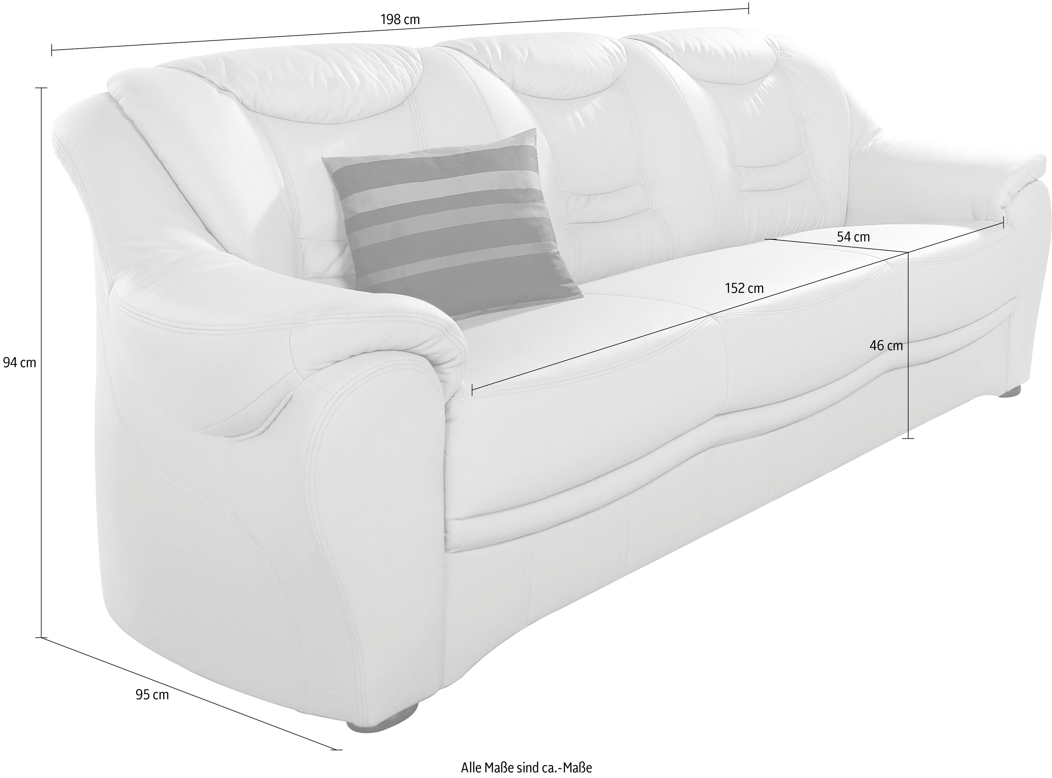 sit&more 3-zitsbank Bansin inclusief binnenvering
