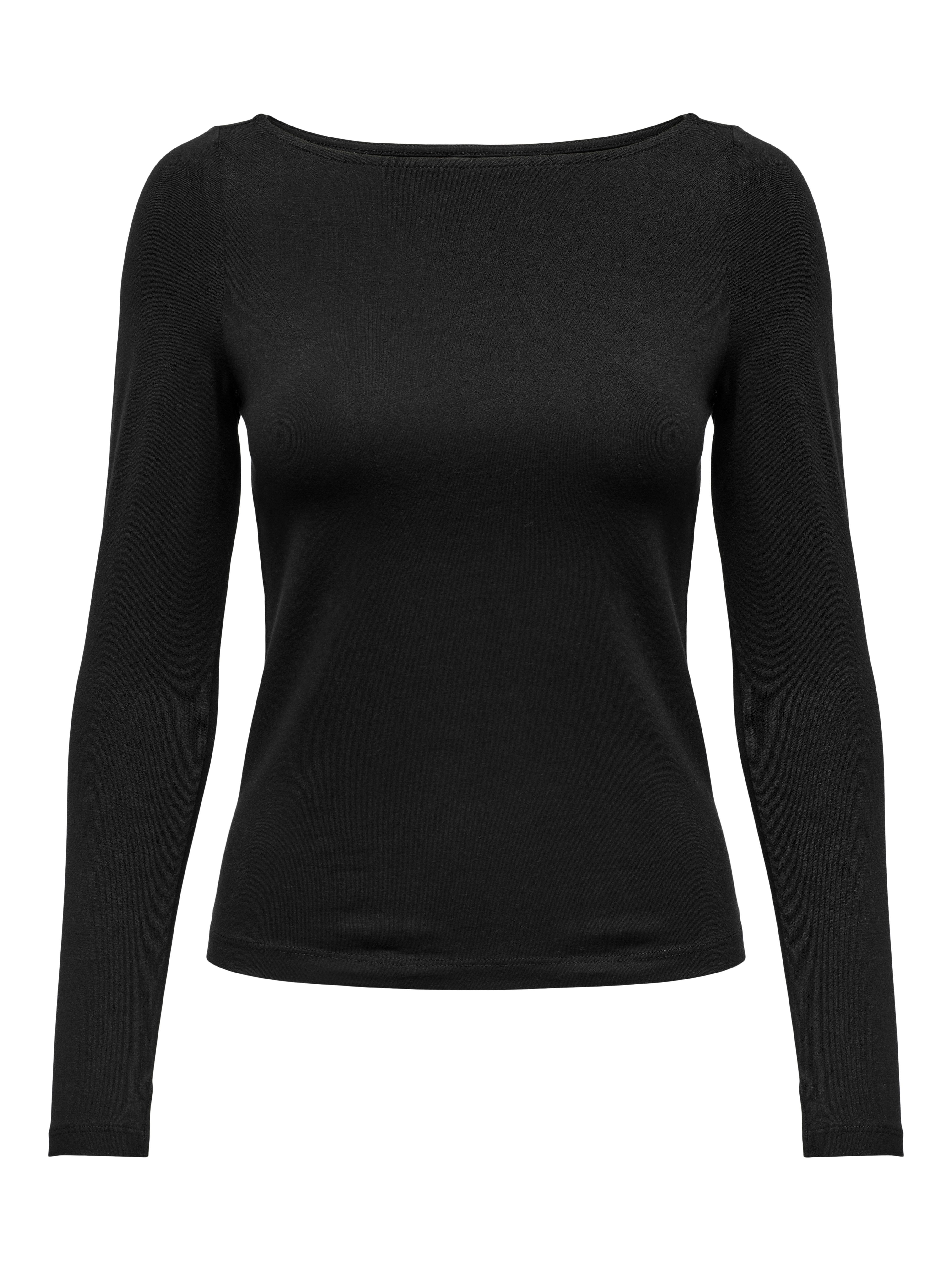 Only Shirt met lange mouwen ONLLIVE LOVE LIFE LS BOATNECK JRS NOOS