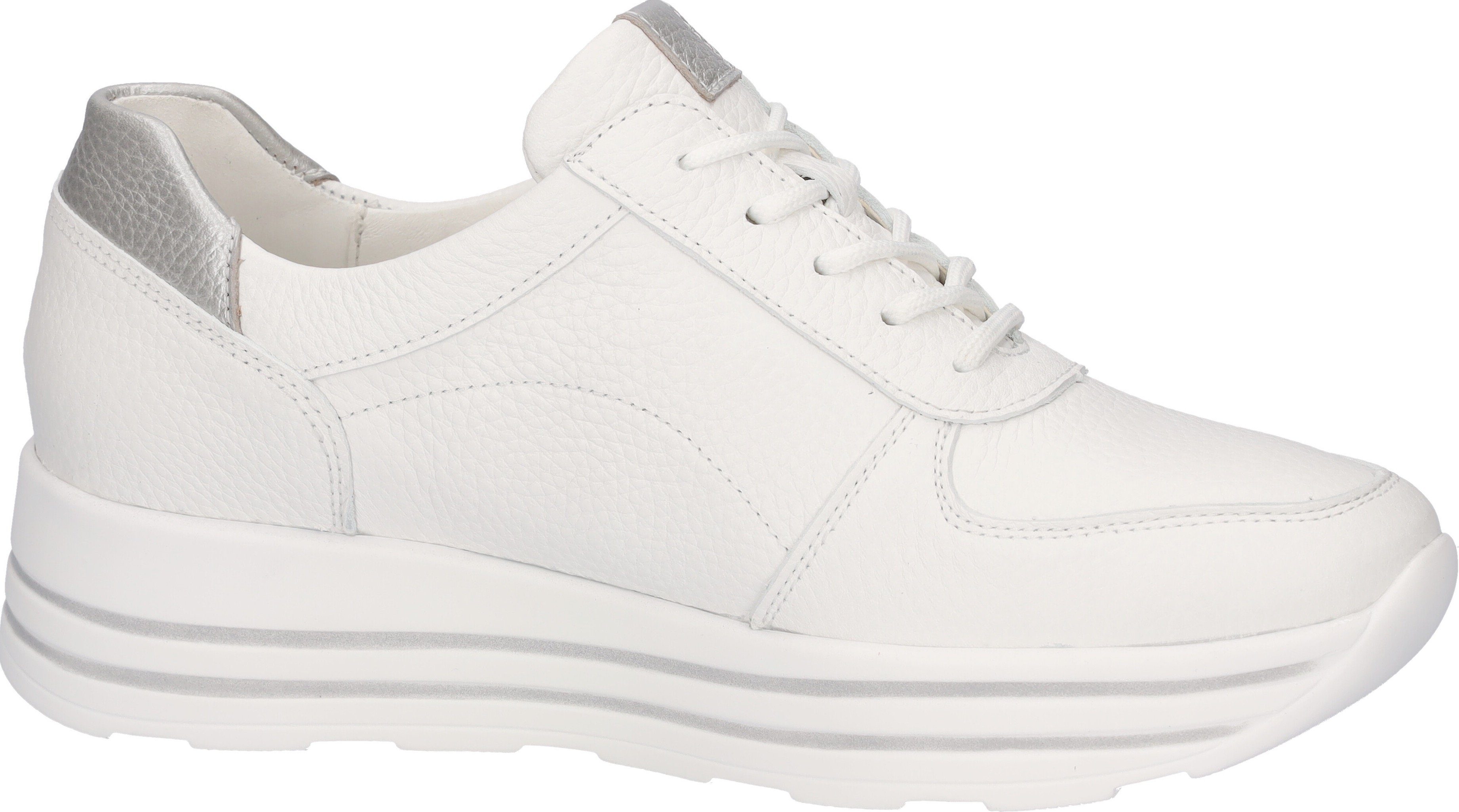 Waldläufer Sneakers met sleehak H-Lana in comfortbreedte h = zeer breed, vrijetijdsschoen, lage schoen, veterschoen