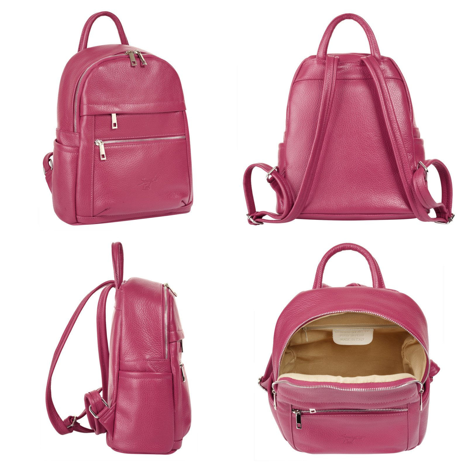 Samantha Look Rugzak echt leer, made in italy