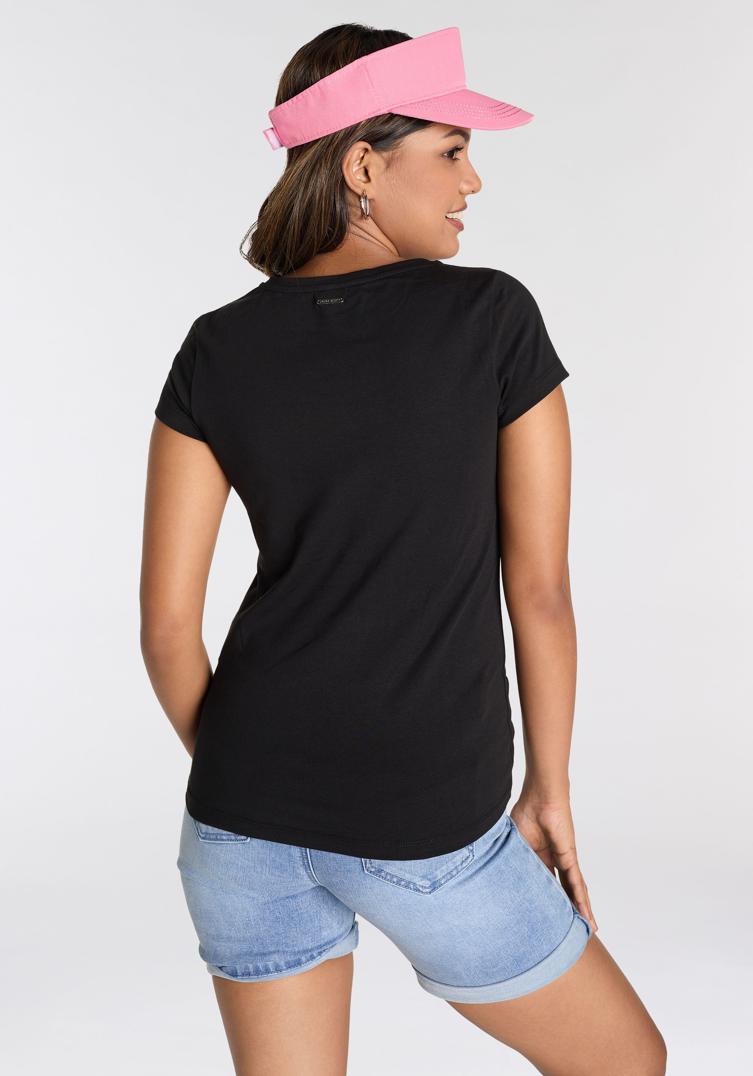 Laura Scott T-shirt met modieuze frontprint
