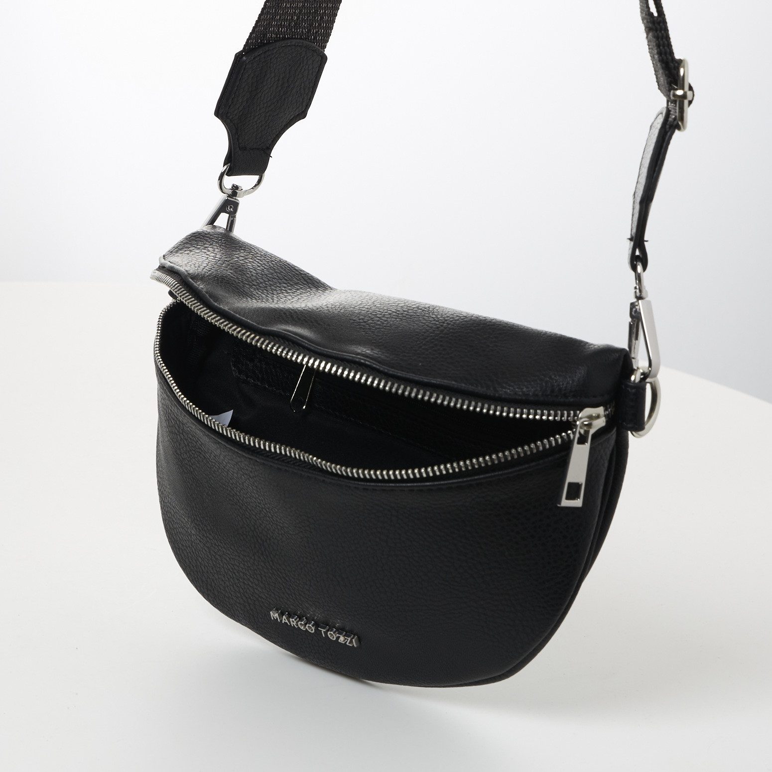 Marco Tozzi Buiktasje , dames mini bag, schoudertas, heuptas met logo-opdruk