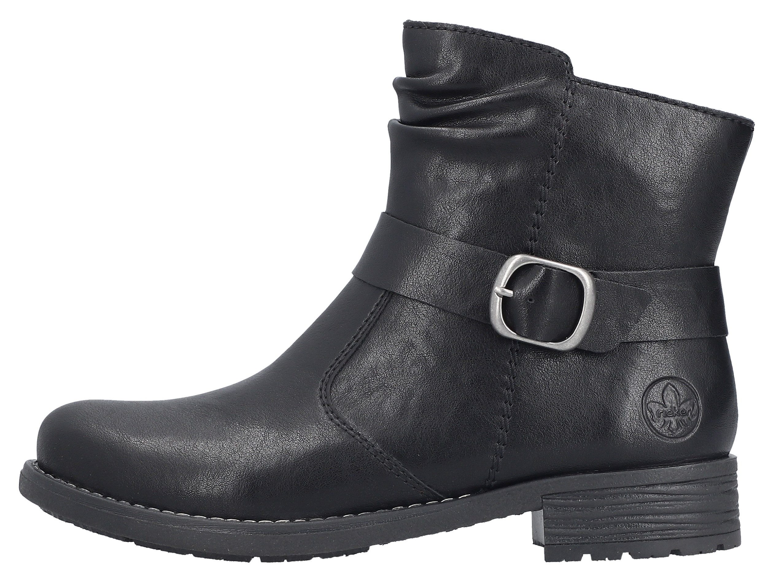 Rieker Laarsjes Boots, blokhak, met ritssluiting aan de binnenkant