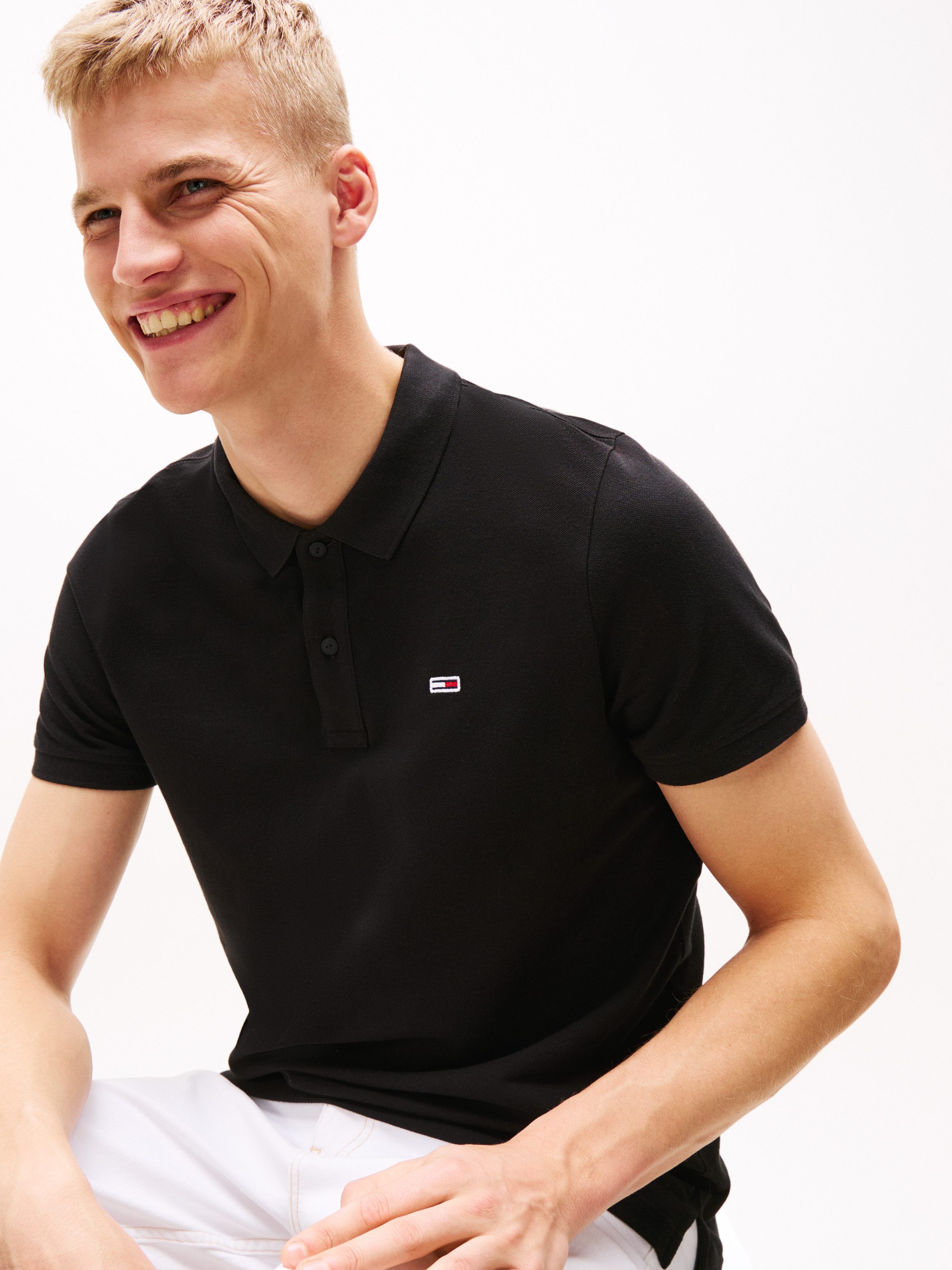 TOMMY JEANS Poloshirt TJM SLIM PLACKET POLO EXT