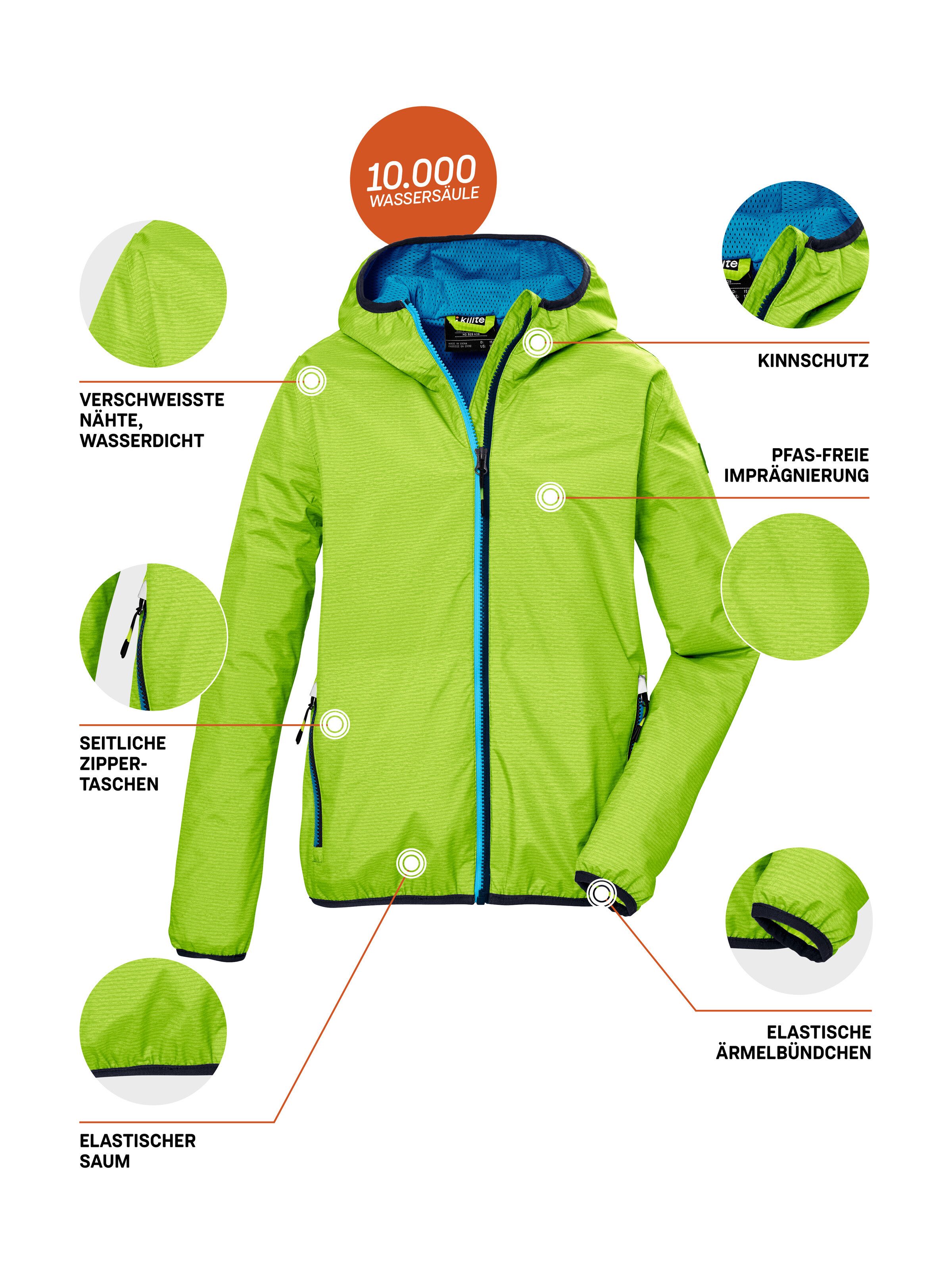 Killtec Functioneel jack KOS 147 BYS JCKT Wind- en waterdichte functionele jas met capuchon