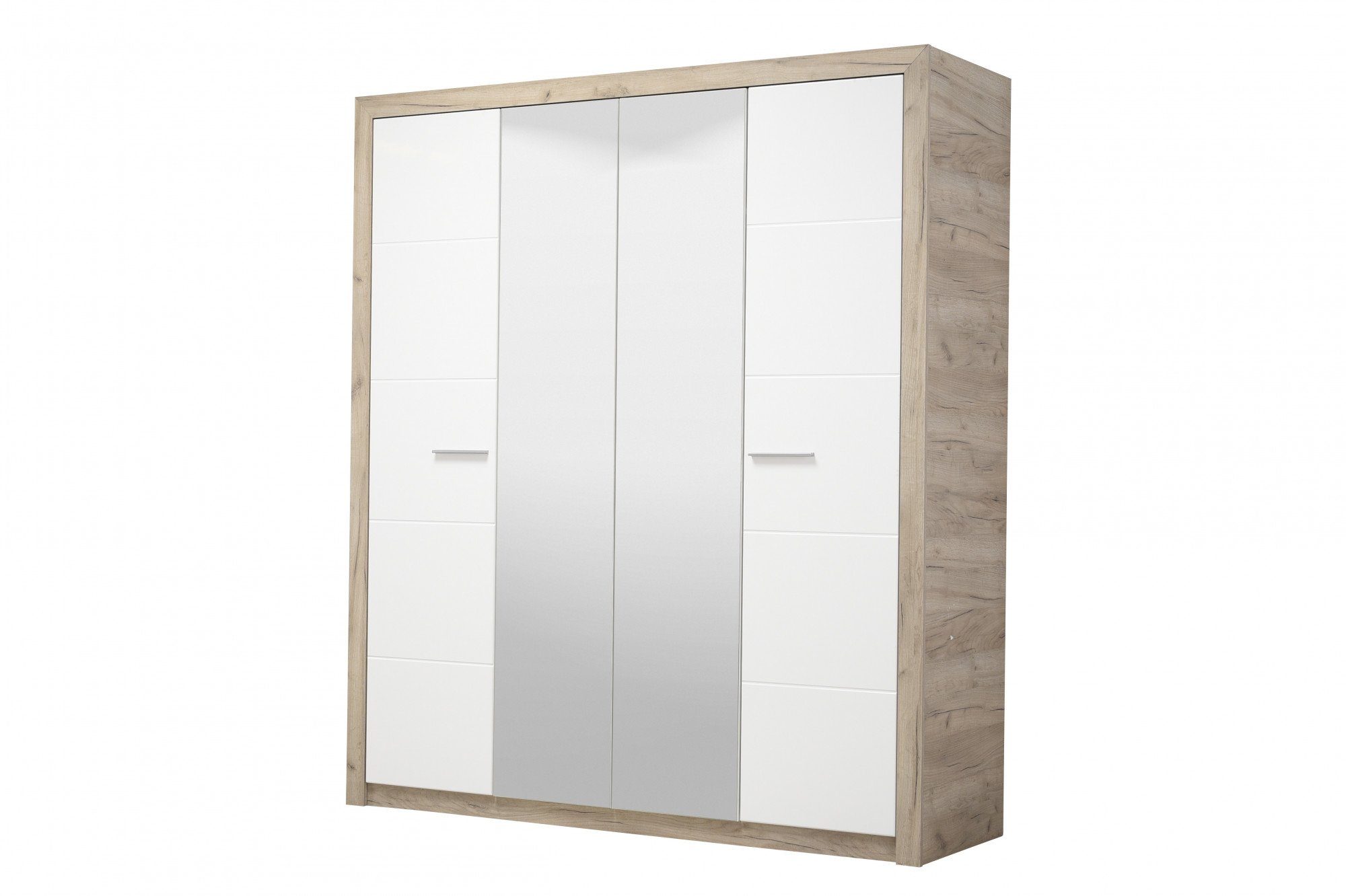 INOSIGN Kledingkast Astor, FSC® gecertificeerd houtmateriaal, Made in Europe Kast met spiegel en complete binneninrichting, 223,5x204x55 cm