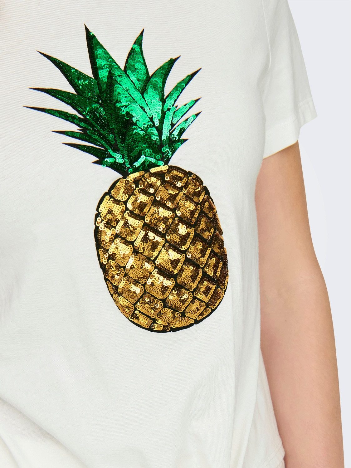 Only Shirt met korte mouwen ONLKITA LIFE S S FRUIT KNOT TOP BOX JRS