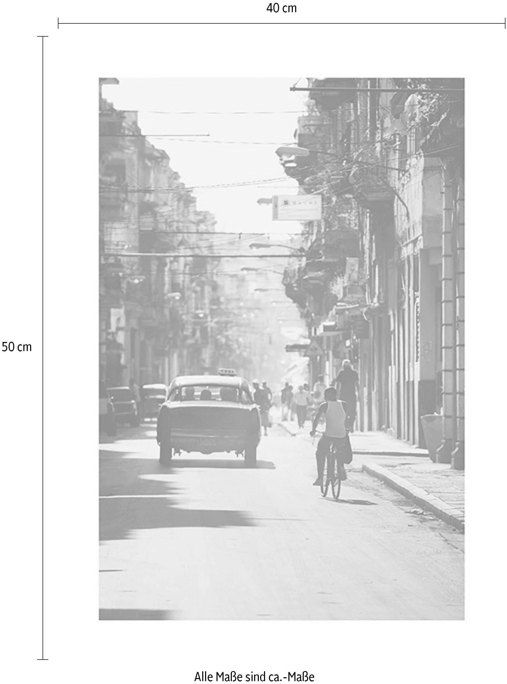 Komar Wanddecoratie Cuba Streets Wanddecoratie - zonder lijst (1 stuk)