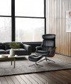 FLEXLUX Relaxfauteuil Clement relaxstoel, gestoffeerde stoel, ligstoel, TV-stoel, Rug- & hoofdverstelling, draaibaar, armleuning walnoot, voet aluminium