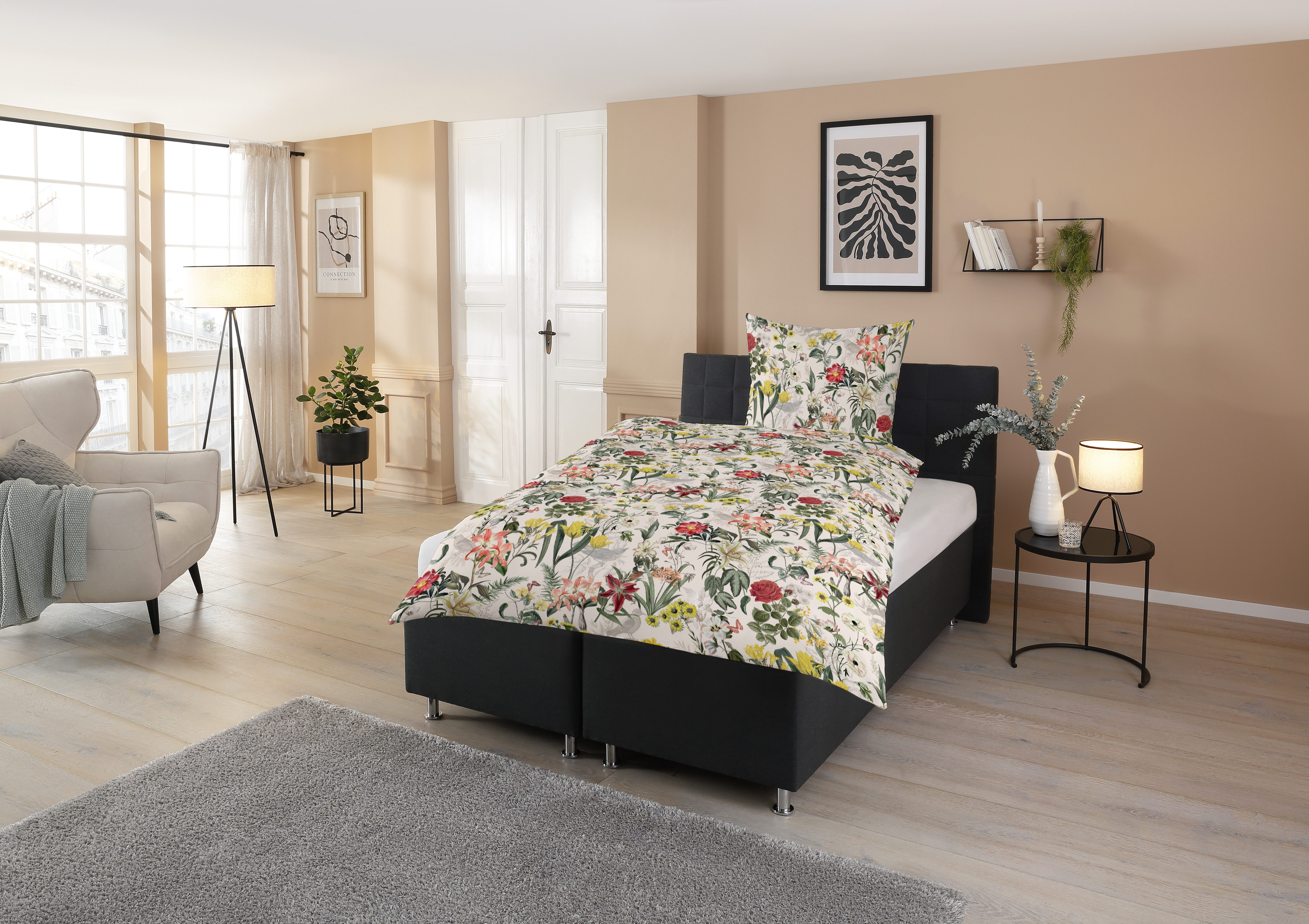 CASATEX Beddengoed Aunt Luzi bloemig, modern ontwerp (2-delig)