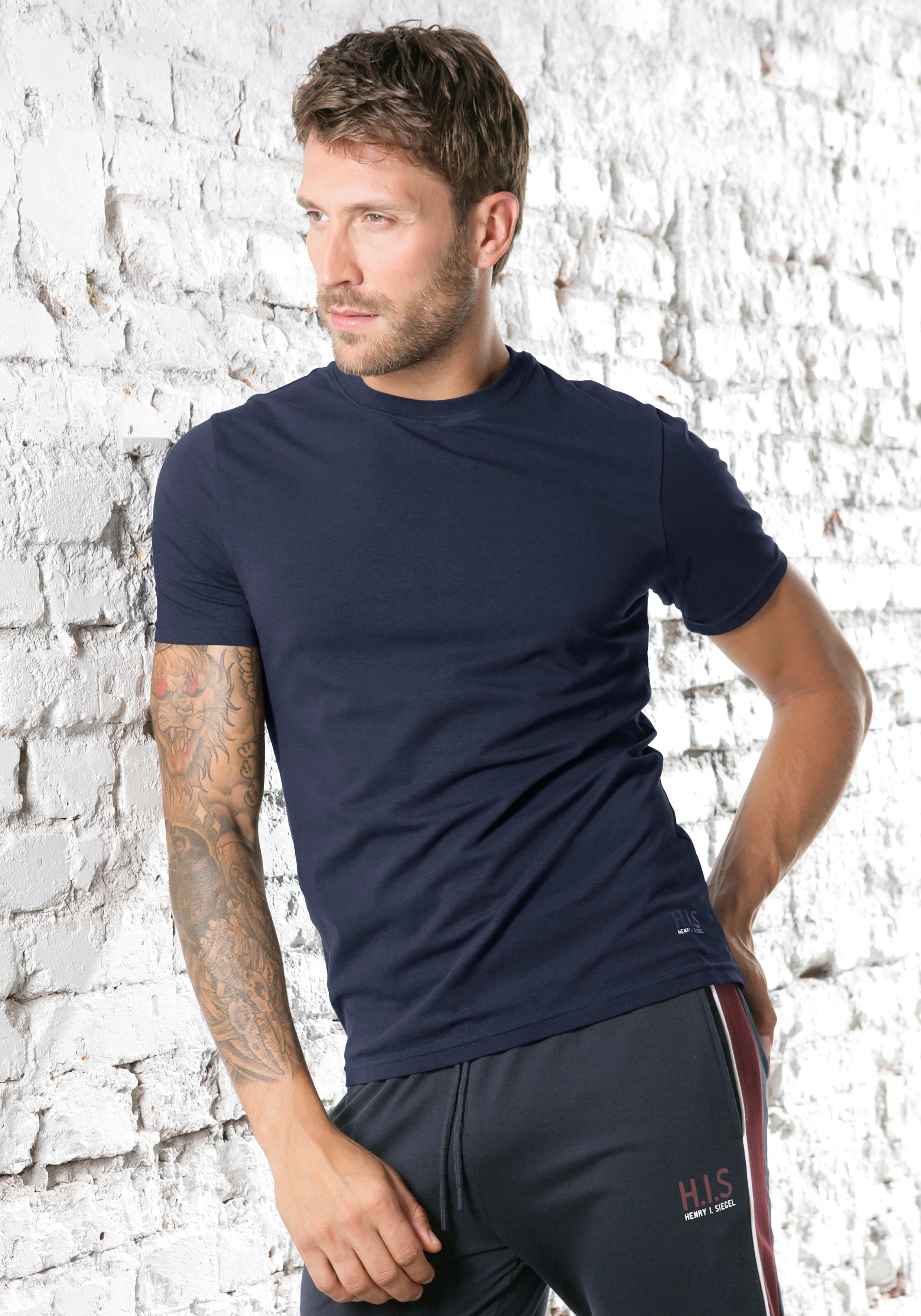 H.I.S T-shirt Onderhemd met ronde hals (Set van 3)