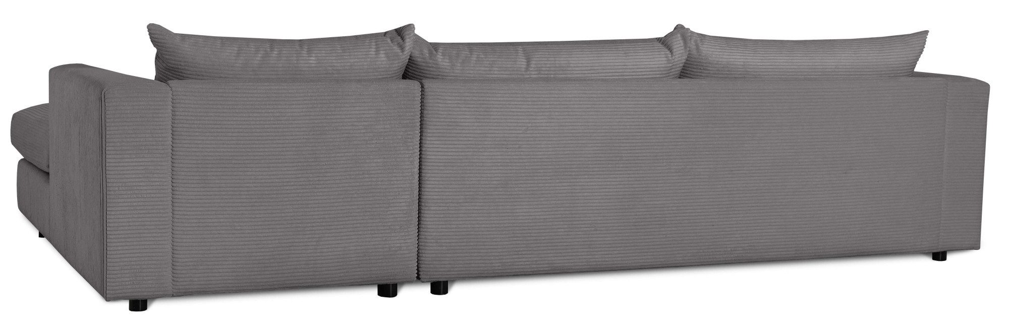 LeGer Home by Lena Gercke Hoekbank Avelina Breedte 297 cm, in cord- en chenille-stof, rugkussen met veren (2-delig)