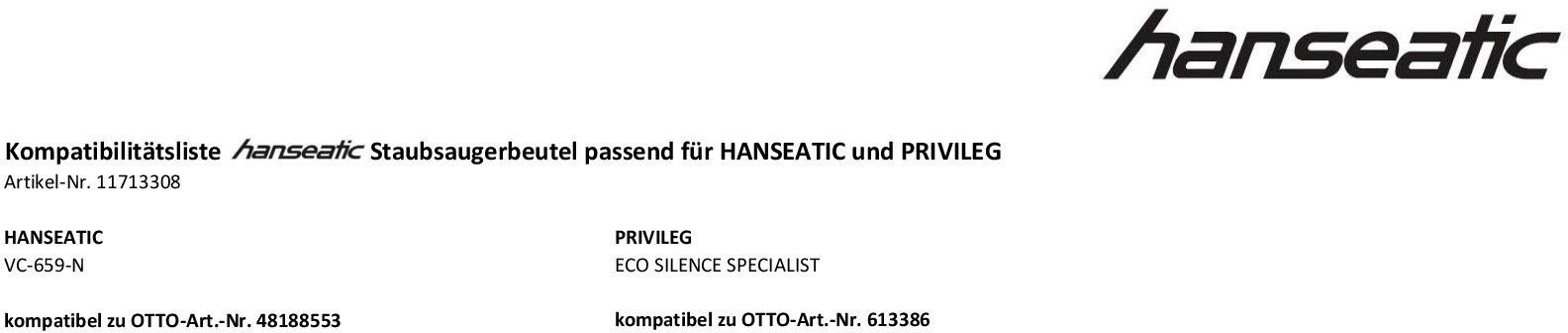 Hanseatic Stofzuigerzak (10 stuks)