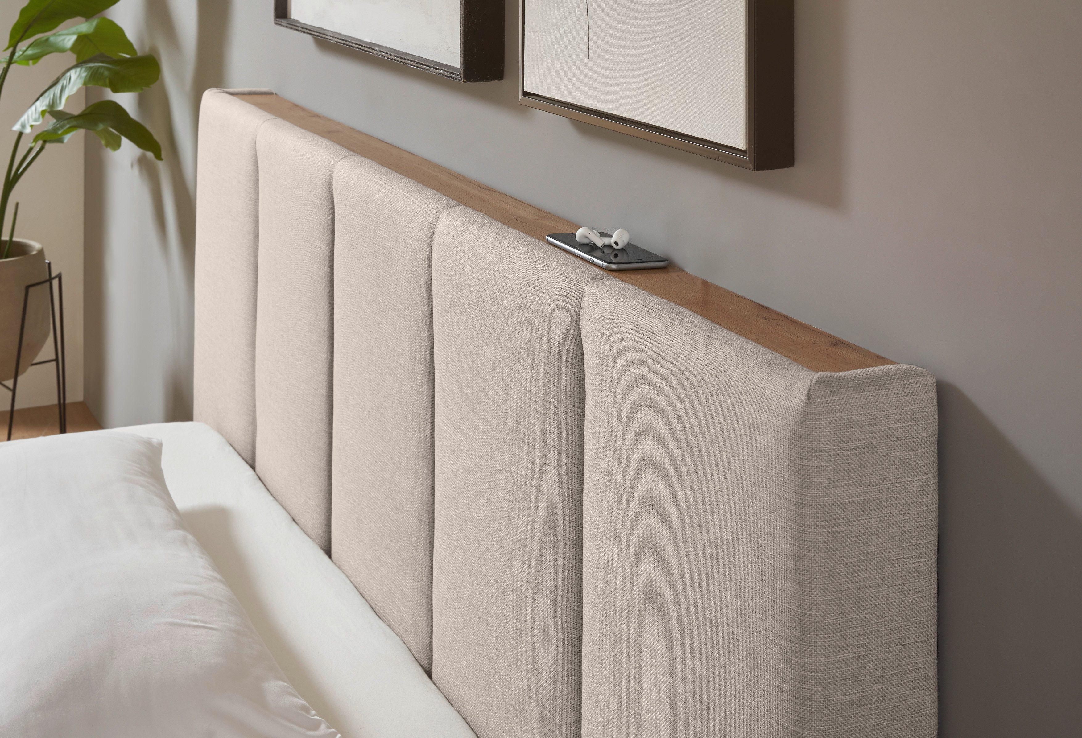 INOSIGN Gestoffeerd bed CiTY/GiRON, bedframe met bedlade, gestoffeerd opbergbed met hondenbed of opberglade, bekleding van corduroy of linnenlook