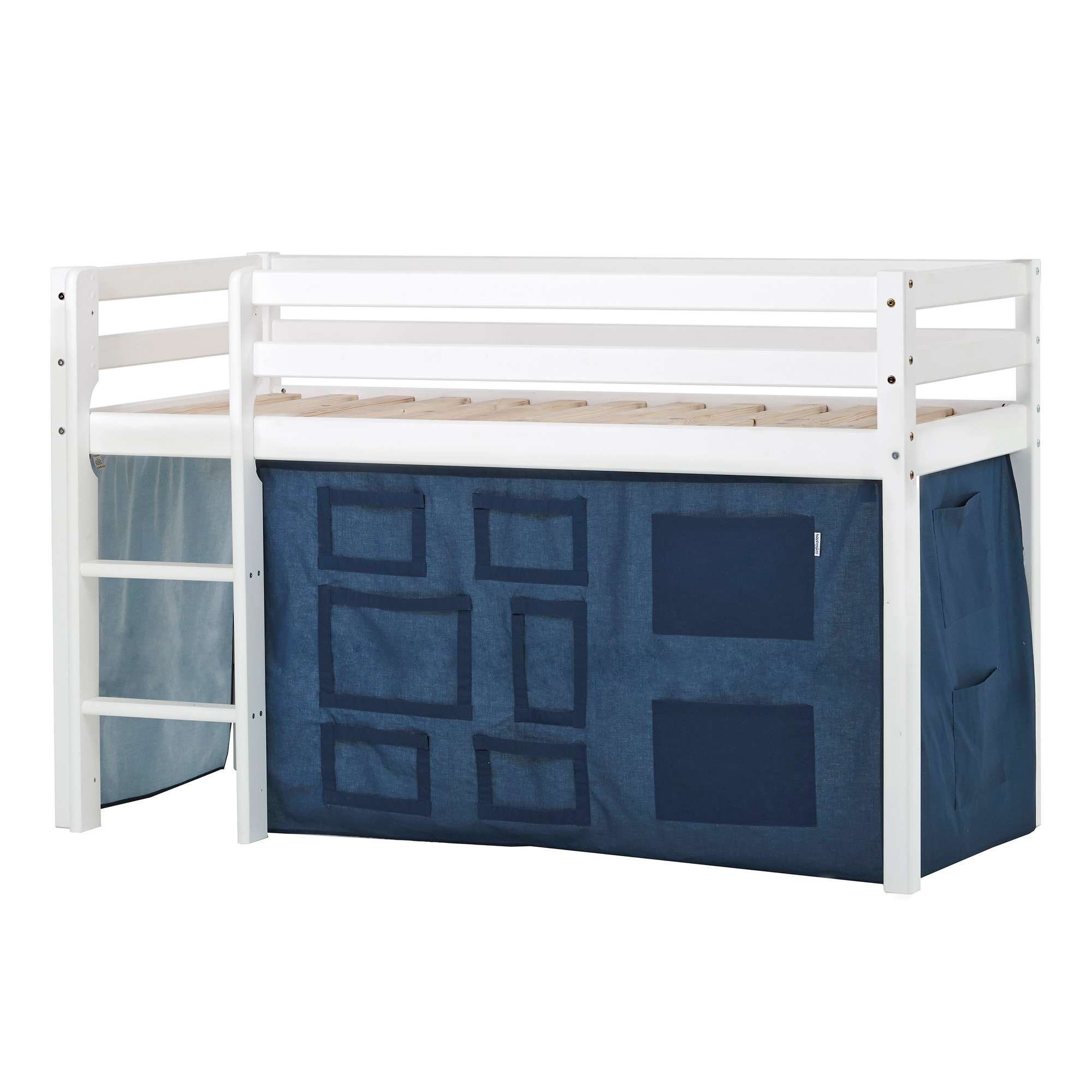 Hoppekids Hoogslaper ECO Dream, kinderbed, speelbed, halfhoog bed van massief hout