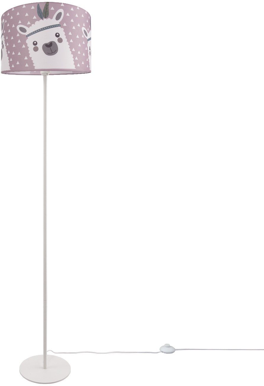 Paco Home Staande lamp Ela 214 Kinderlamp LED kinderkamer lamp met lama-motief vloerlamp E27