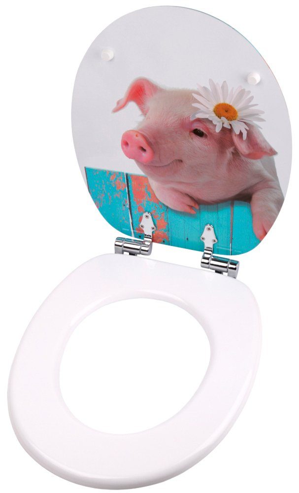 Sanilo Toiletzitting Varken met soft-closemechanisme